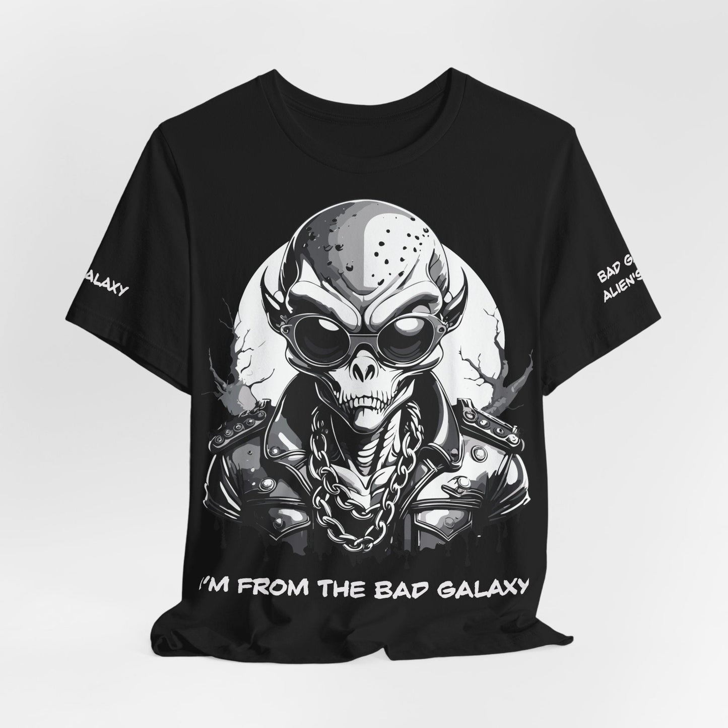 Alien Tee Shirt From Bad Galaxy 100 Percent Cotton Made to Order Eco Friendly Non Toxic Inks
