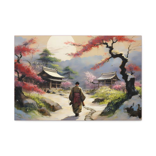 Japanese Painting Print Canvas 24x16, 30x20, 36x24, 48x32, 60x40, Bright Latex Inks Pine-Wood Inner Frame JPN-69