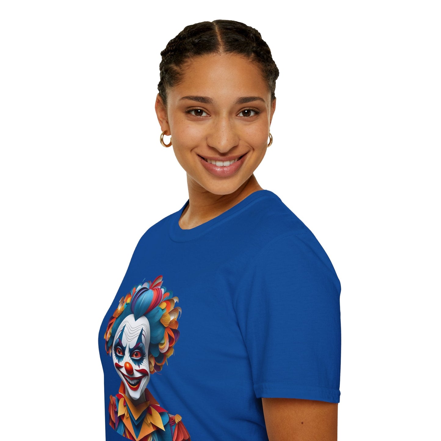 Clown Shirt Unisex T Shirt Short Sleeve Funny Man Circus Tee Gildan Softstyle 64000