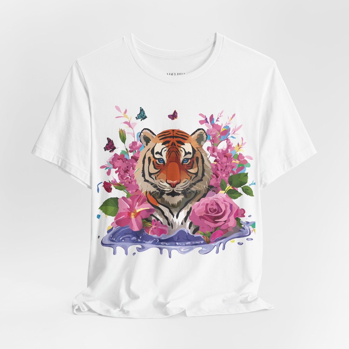 Tiger Graphic Unisex 100 Cotton Vintage Art with Animal Tee 11