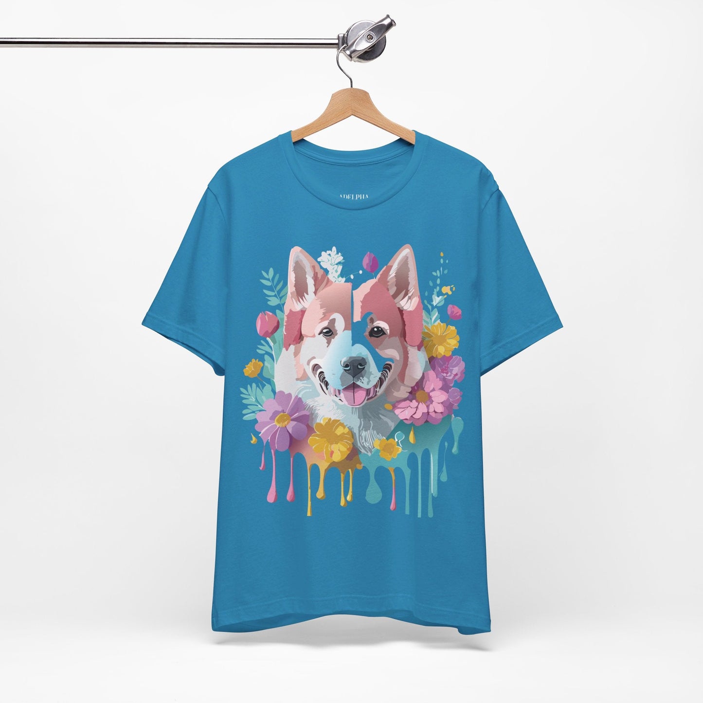 Dog Shirt Graphic Tee Unisex Short Sleeve Adelpha Art Design Vintage Inspired Artwork Edition