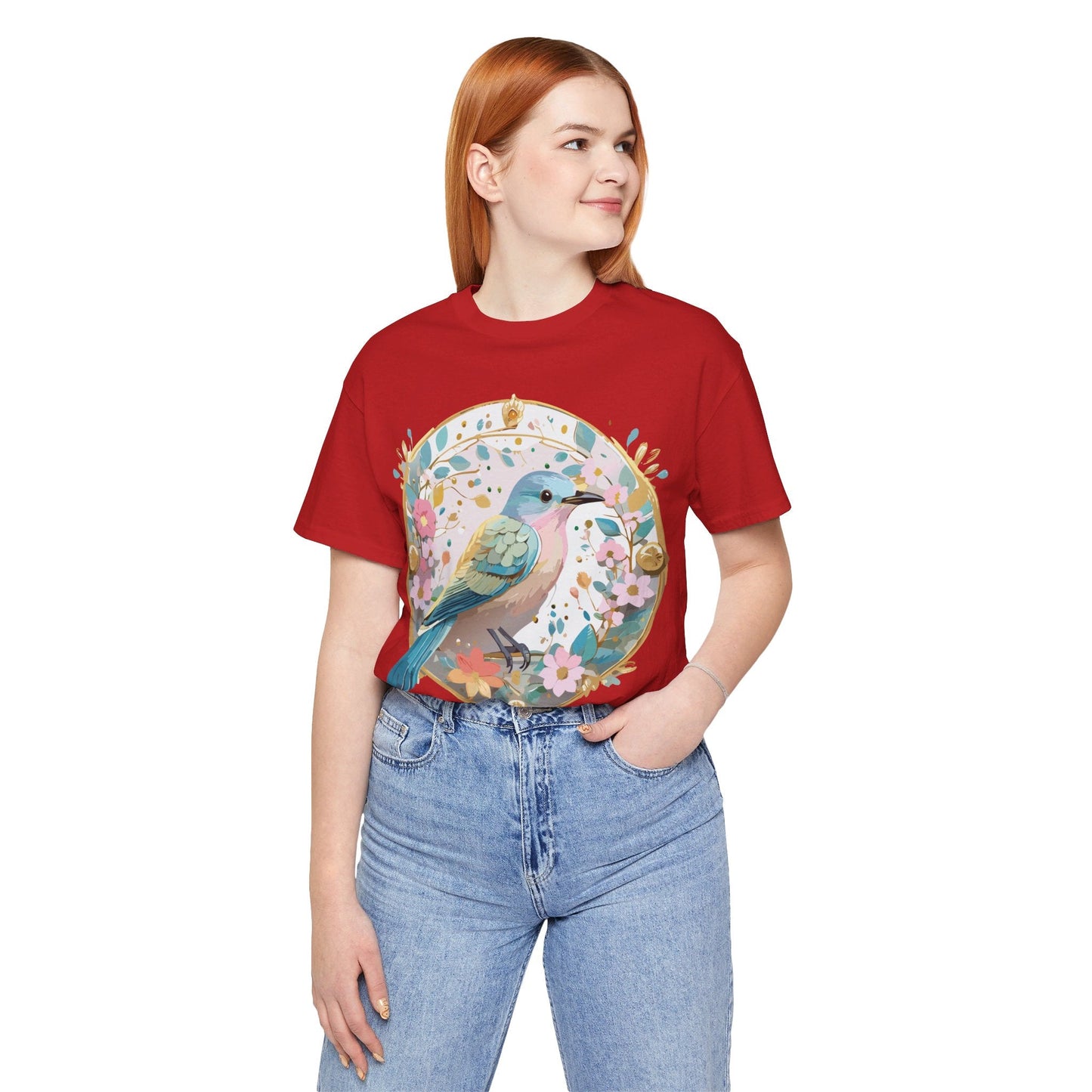 Medallion Graphic Unisex 100 Cotton Vintage Animal Medal Artwork Tee 77