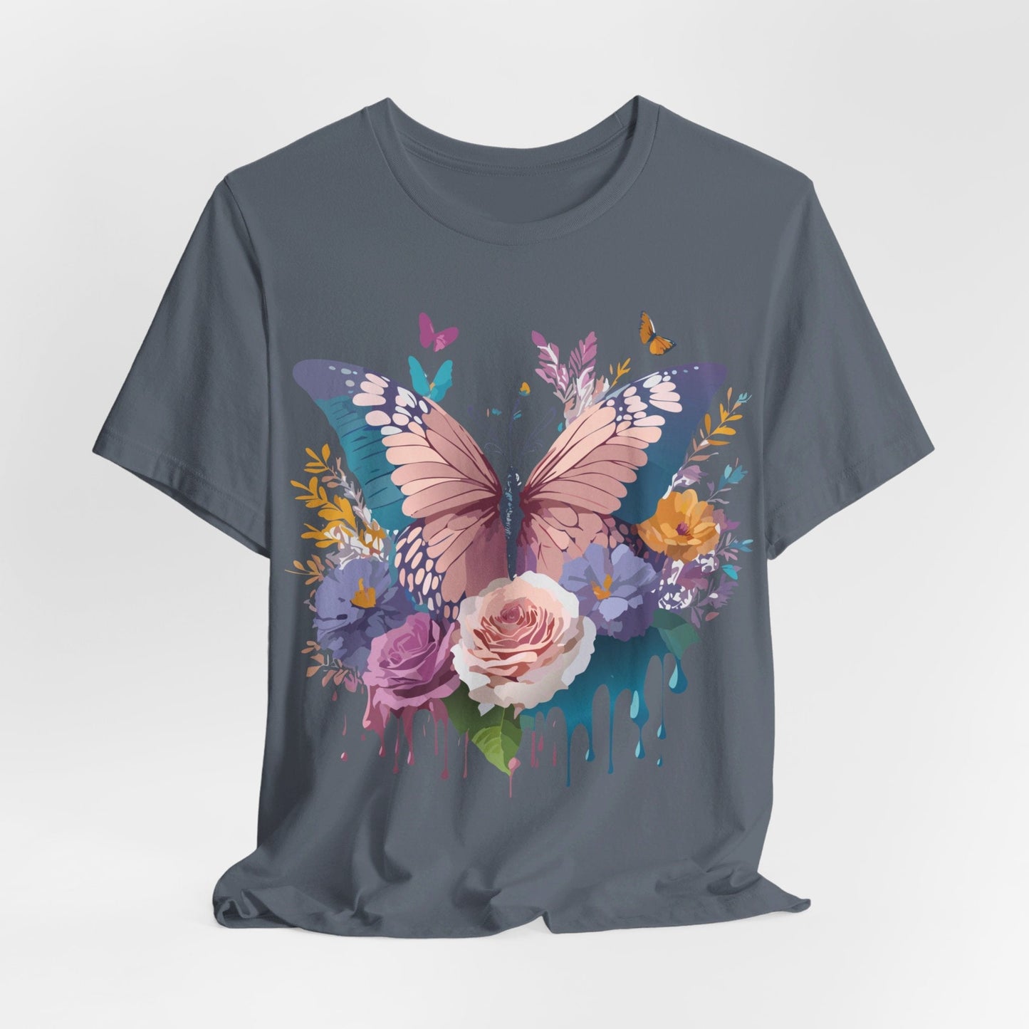 Butterfly Graphic Tee Unisex Short Sleeve From Adelpha Vintage Inspired Artwork
