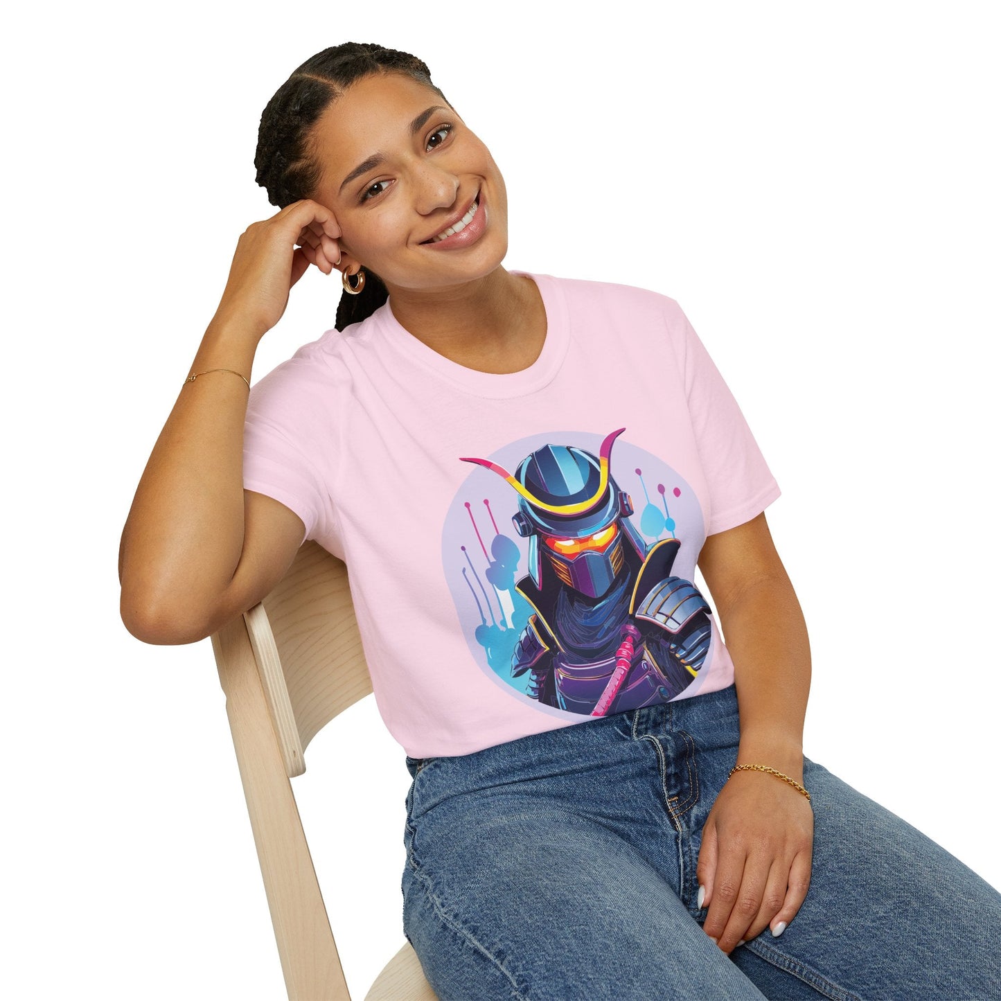 Unisex Samurai Shirt Gildan Softstyle Tee Hundred Percent Ring Spun Cotton Comfort