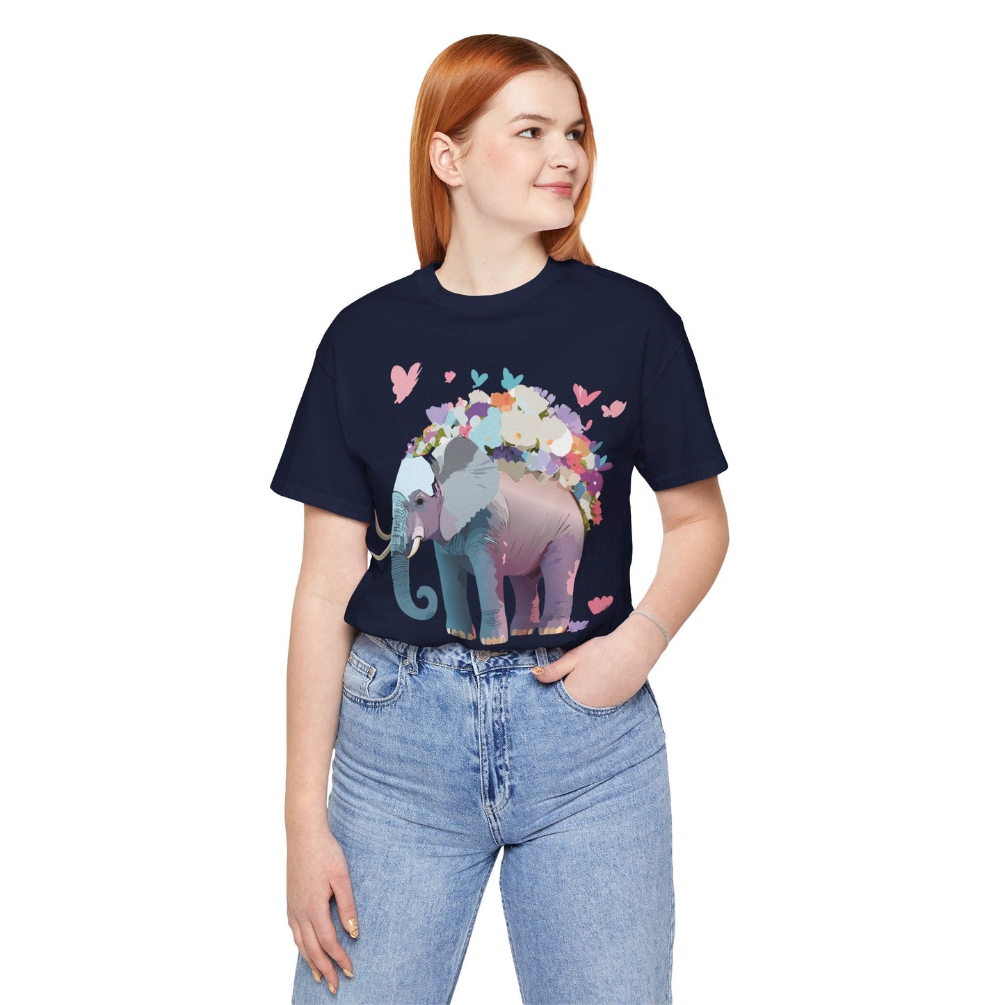 Elephant Shirt Graphic Tee Unisex Vintage Inspired Art Design By Adelpha Original Artwork