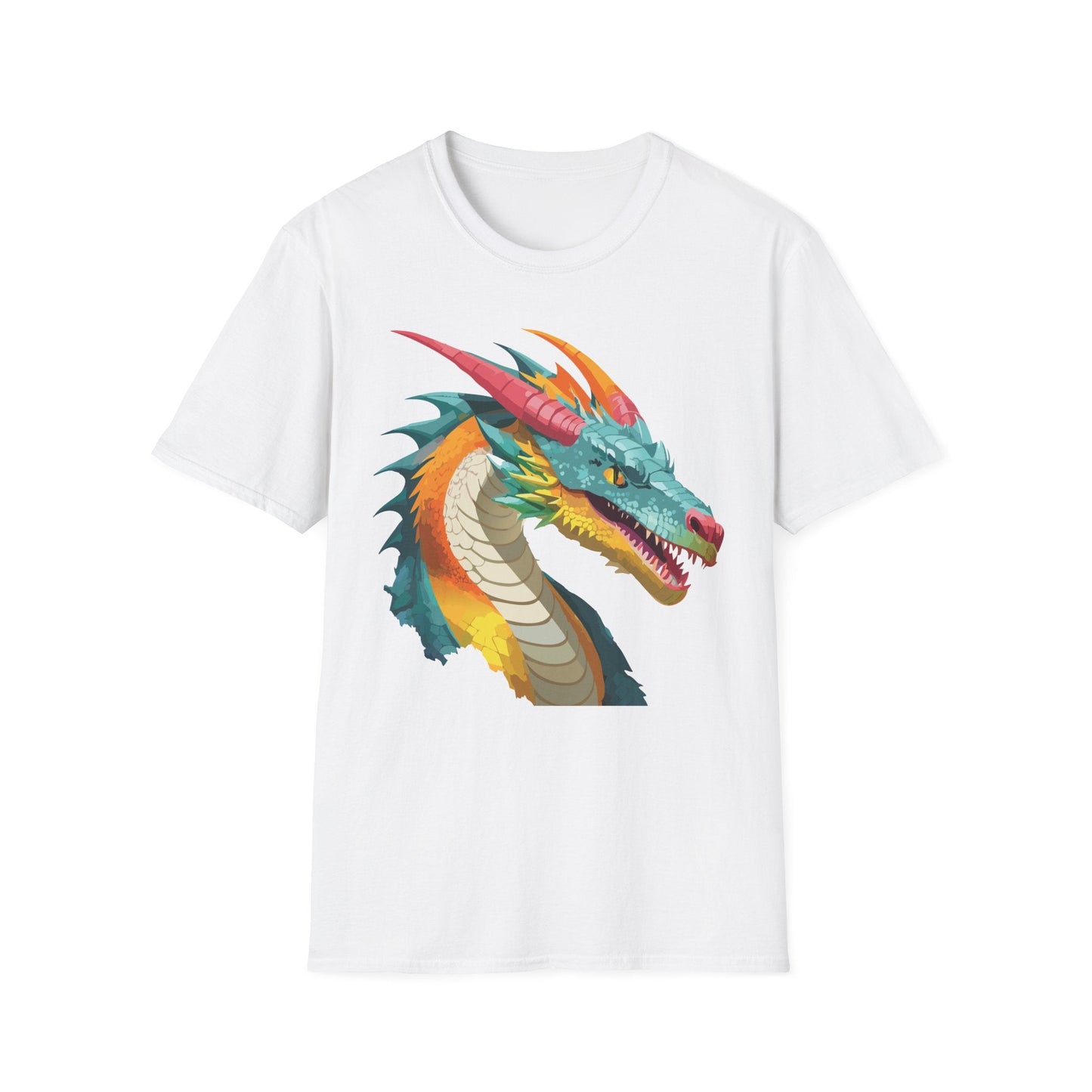 Dragon Graphic Unisex Cotton Softstyle Art Design Tee With Animals 1