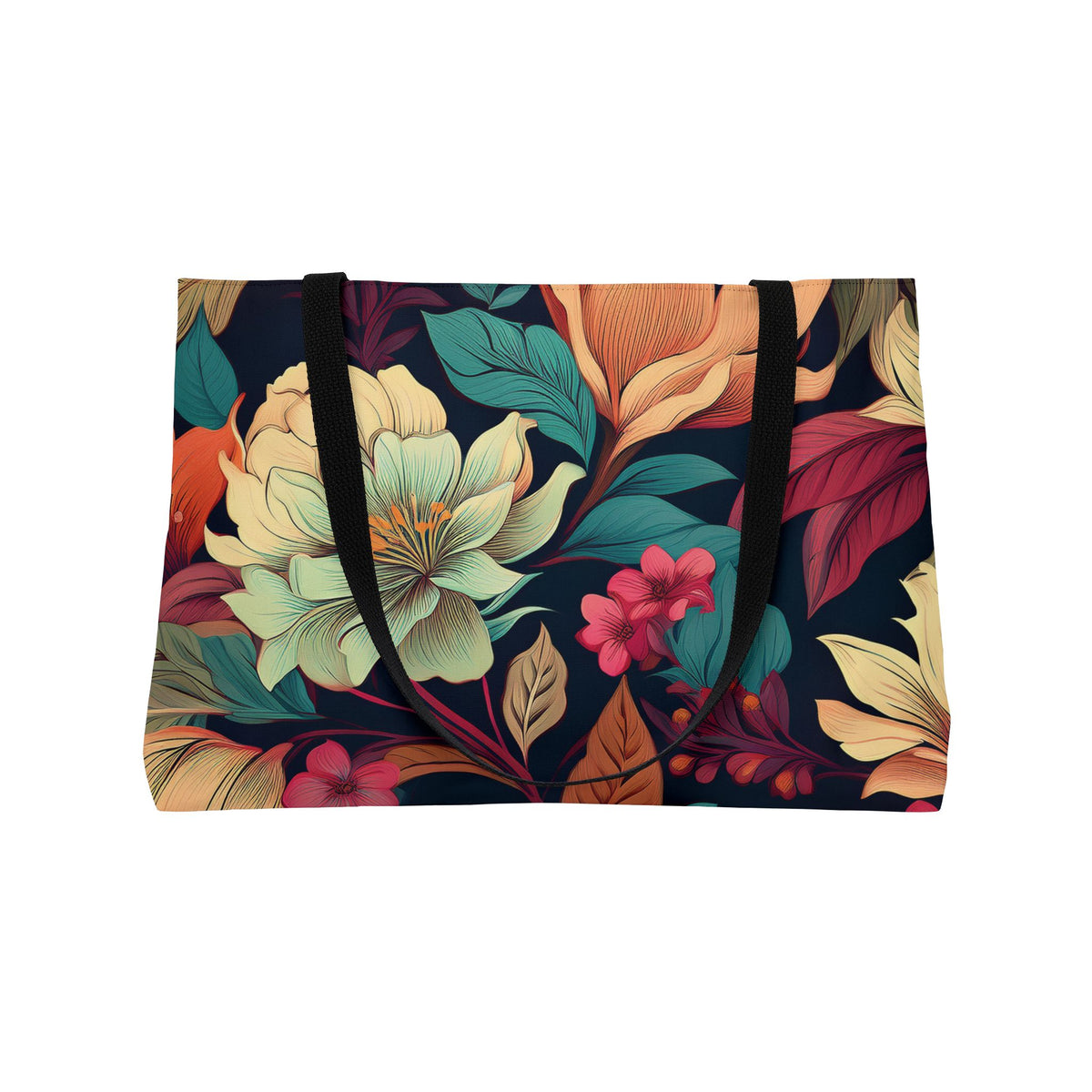 Floral Print Poly Canvas Weekender Bag 2
