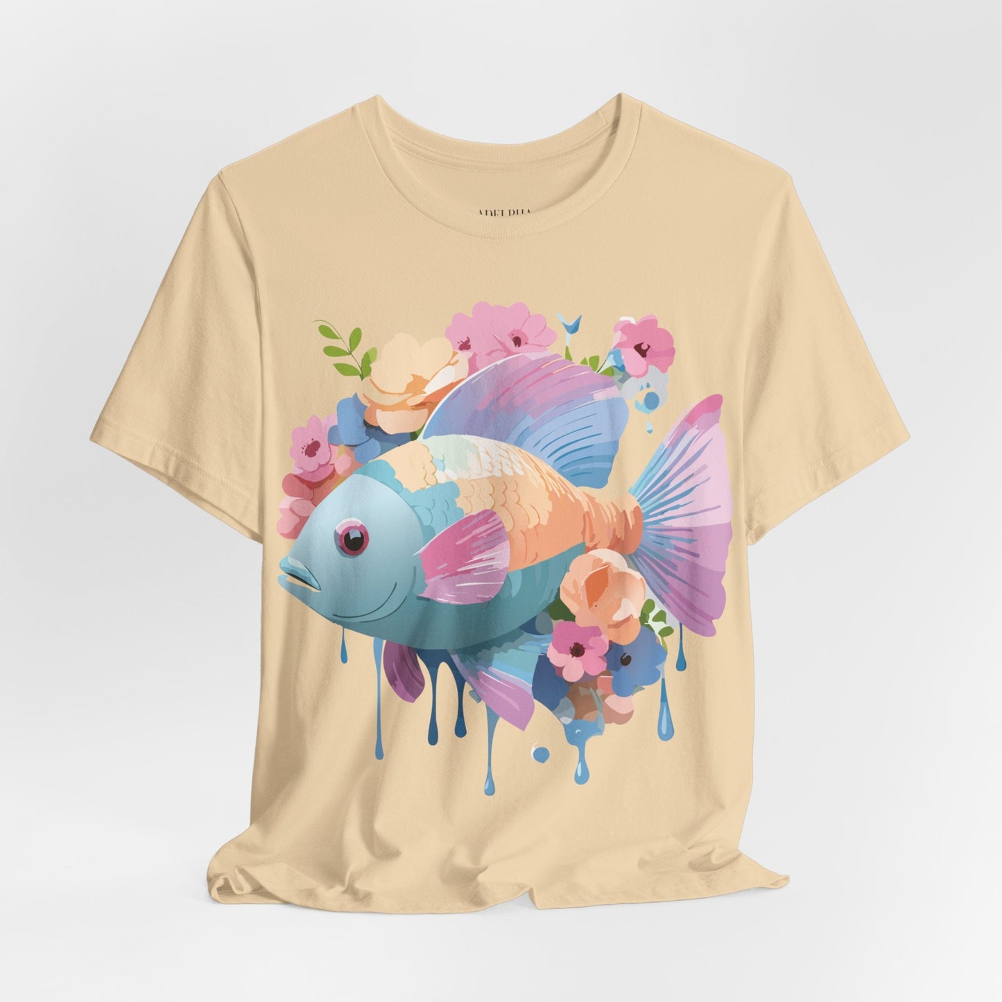 Fish Graphic Unisex 100 Cotton Vintage Artwork Tee 1