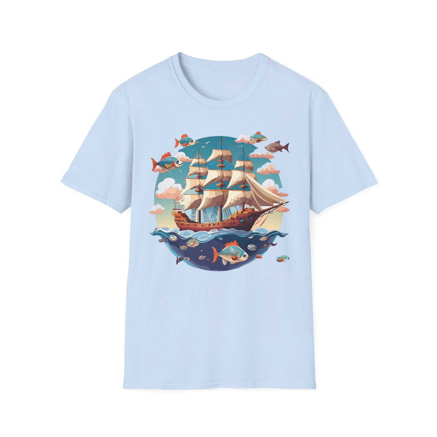 Unisex Ship T Shirts Frigate Vessel Tee By Gildan 64000 Softstyle 100 Percent Ring Spun Cotton