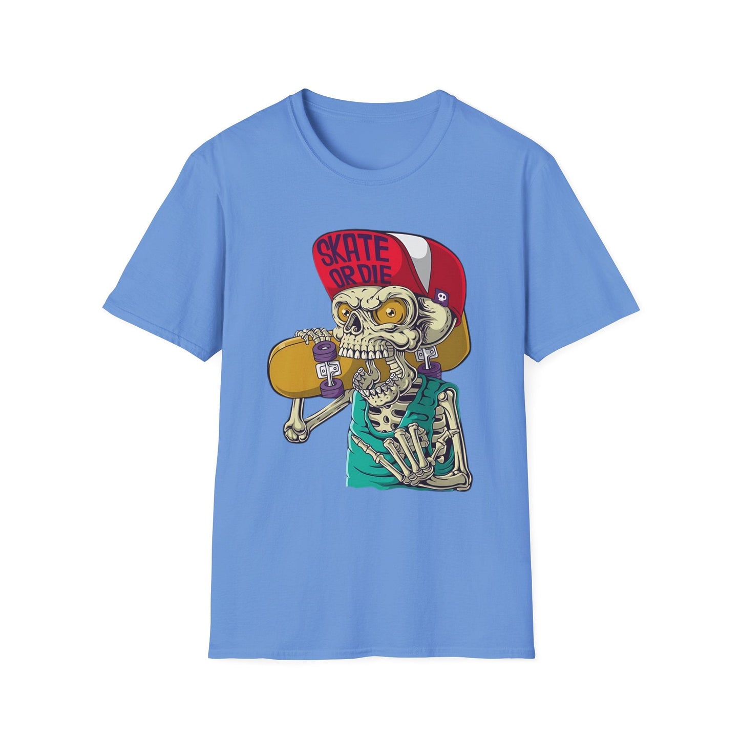 Skull T Shirt Skeleton Tee Unisex Softstyle Cotton Gildan 64000 Graphic Tee For Everyday Wear