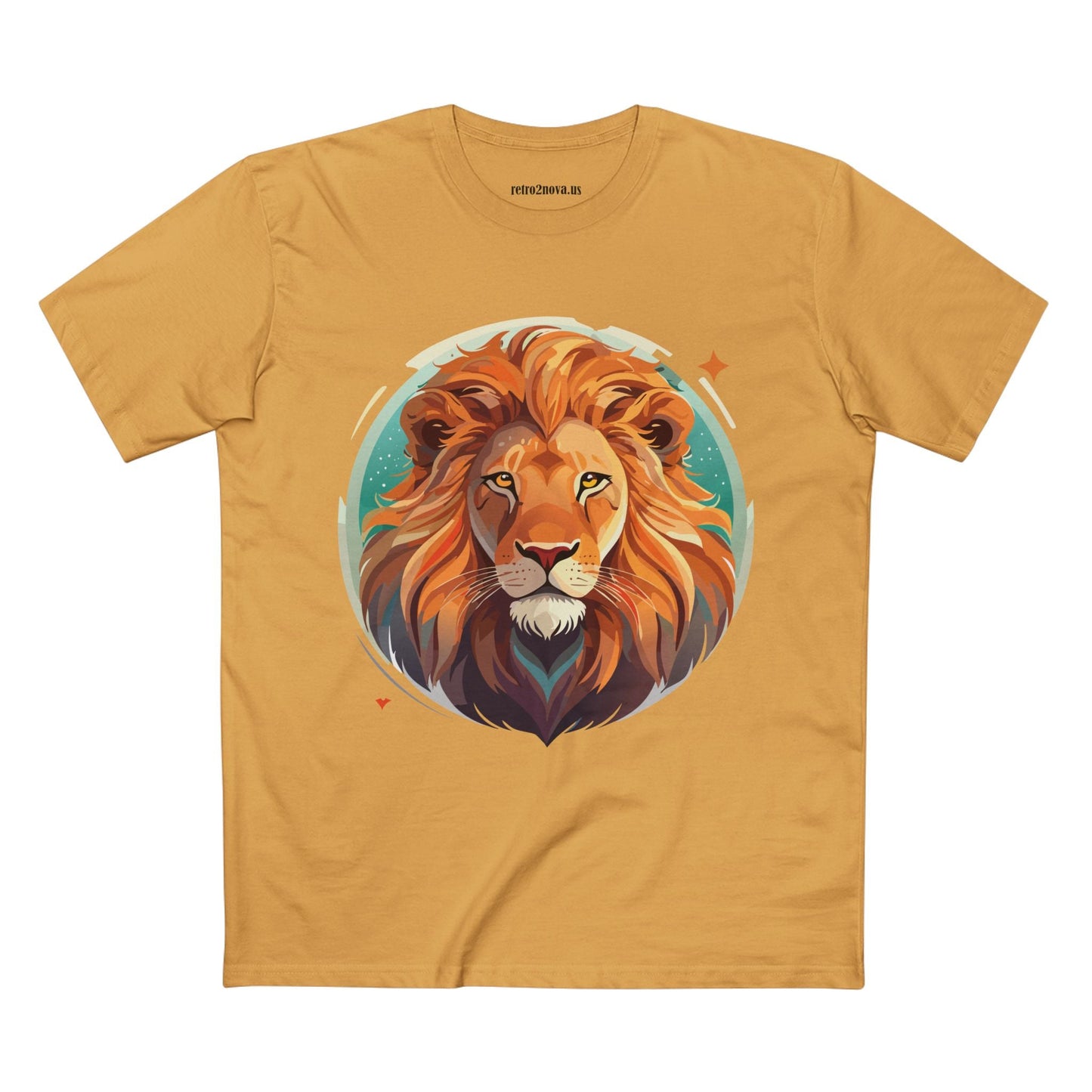 Unisex Lion Shirt With Original Art Design Premium Cotton Tee By Retro2Nova For Soft Breathable Everyday Comfort