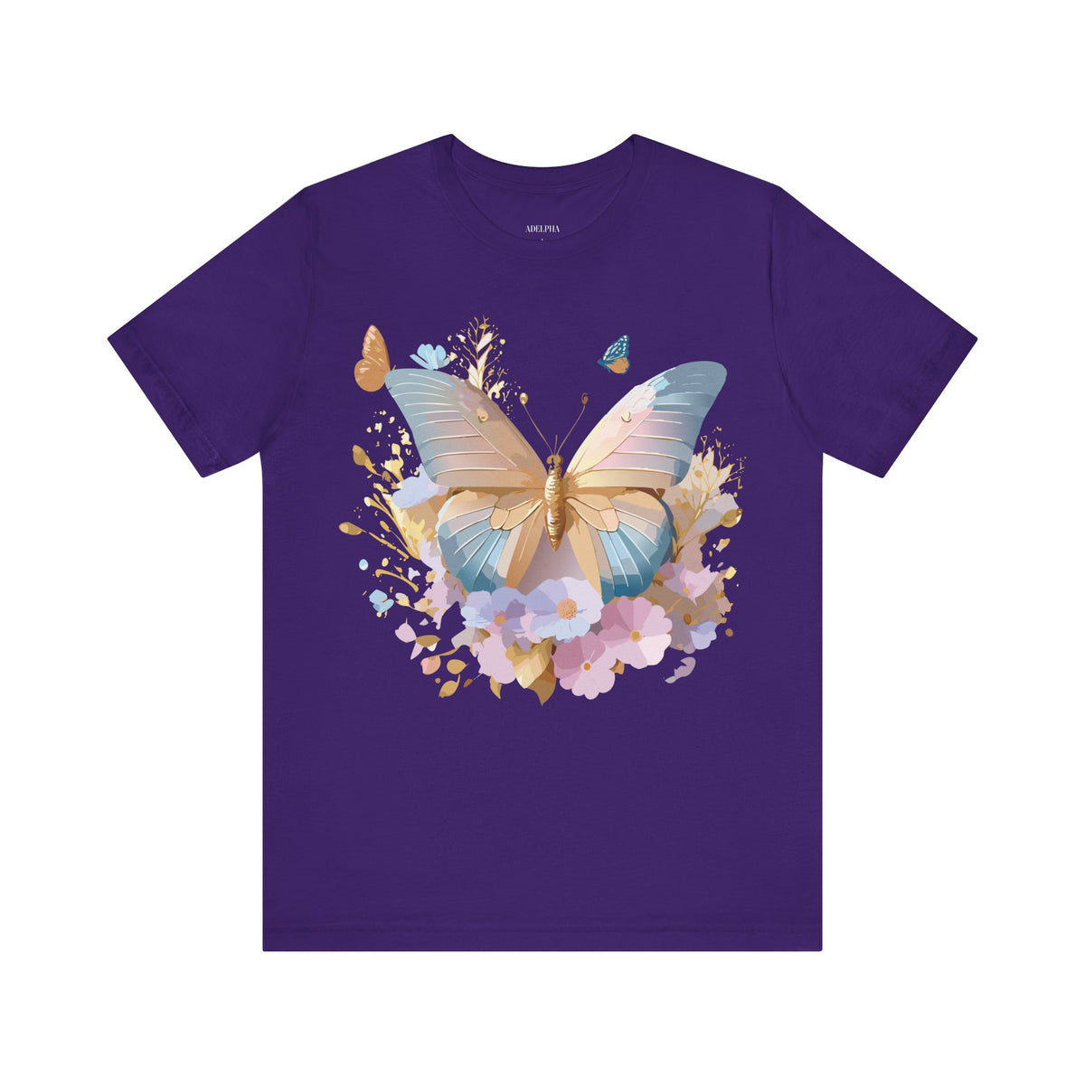 Butterfly Graphic Unisex Cotton Bella+Canvas Tee with Art Design n95