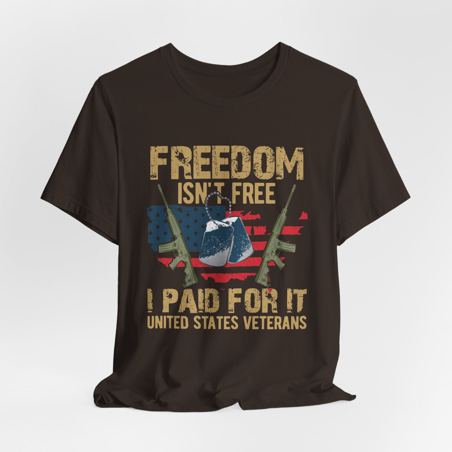 Army Veteran Patriotic Graphic Design Unisex Cotton T-Shirt v19
