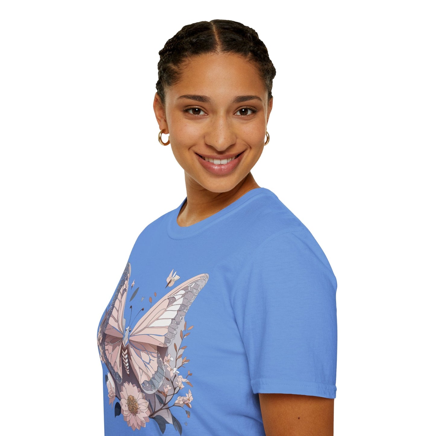 Butterfly Shirt Unisex Gildan Softstyle 64000 Monarch Butterfly Tee 100 Percent Ring Spun Cotton