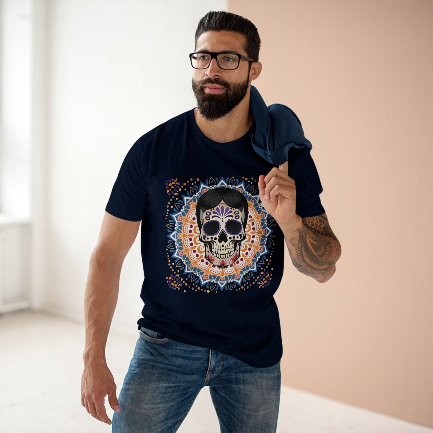 Skull Shirt Skeleton Tee Unisex Premium Cotton Art Design Retro2Nova Exclusive Collection