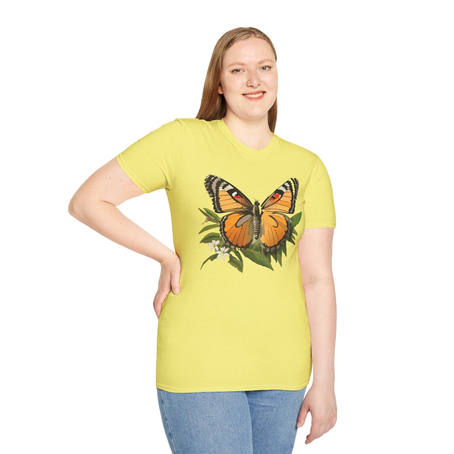 Monarch Butterfly Shirt Unisex Softstyle Tee 100 Percent Ring Spun Cotton Gildan 64000