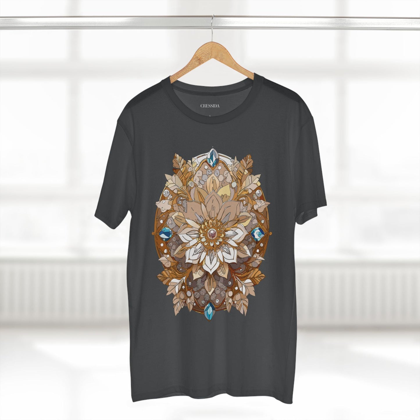 Floral Graphic T-Shirt Unisex 100 Cotton Art Design with Antique Flowers Tee 23