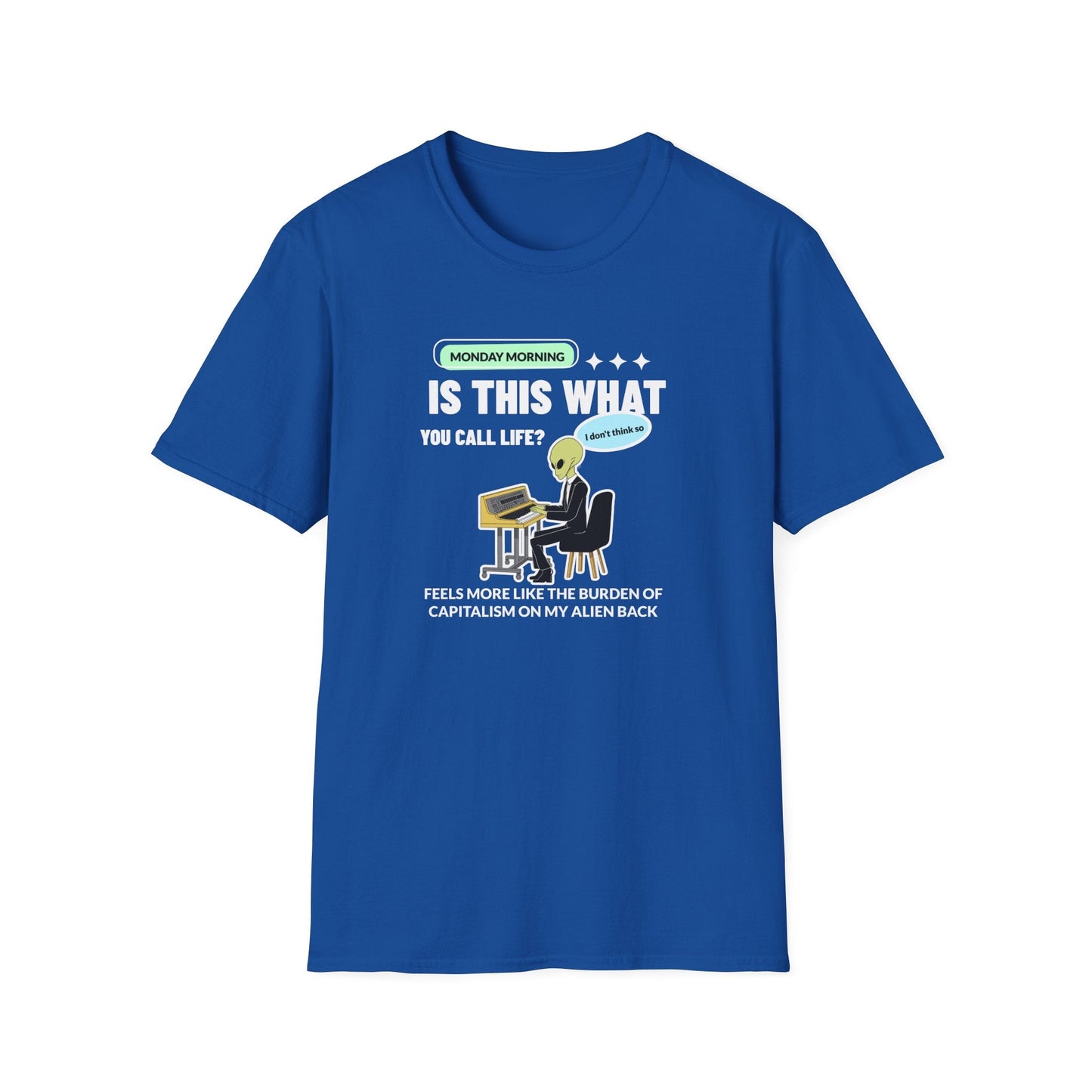Alien Office Worker T-Shirt Unisex Cotton