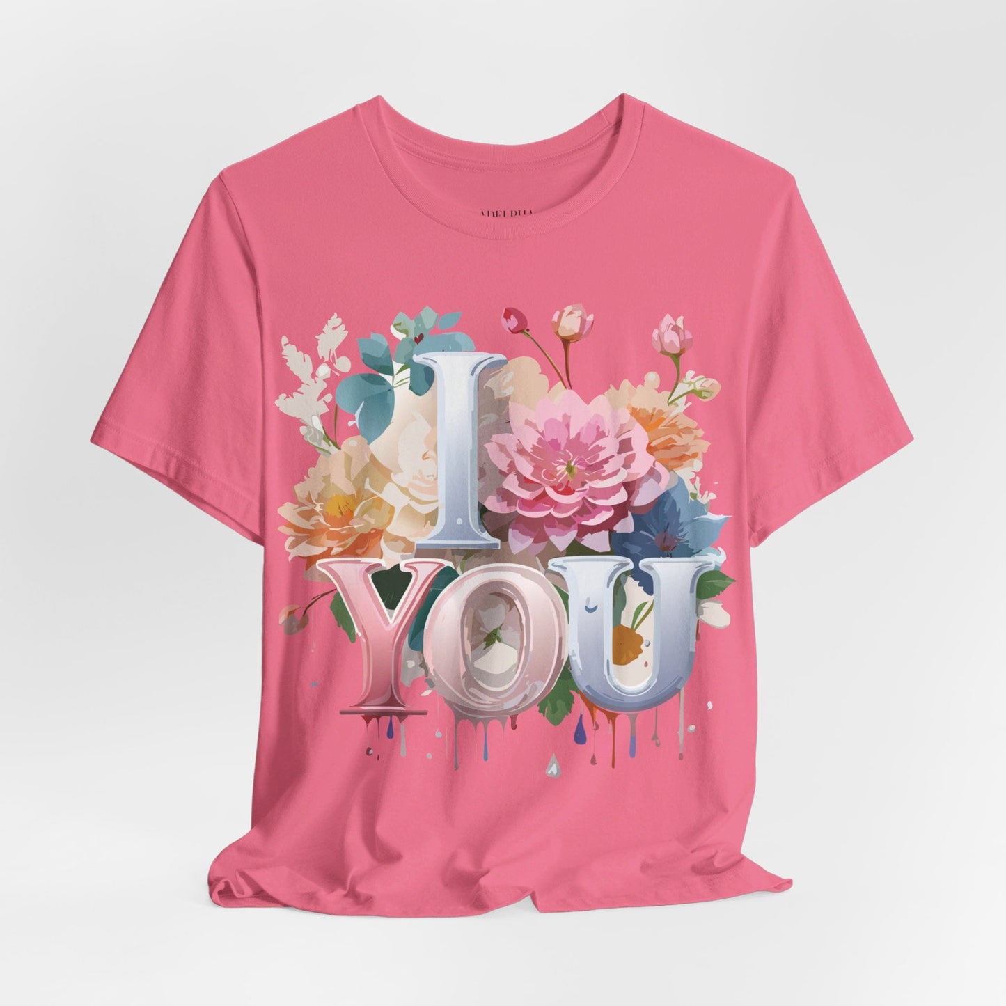 Valentine Day Graphic Unisex 100 Cotton Vintage Artwork with Love and Flower Design Tee 8