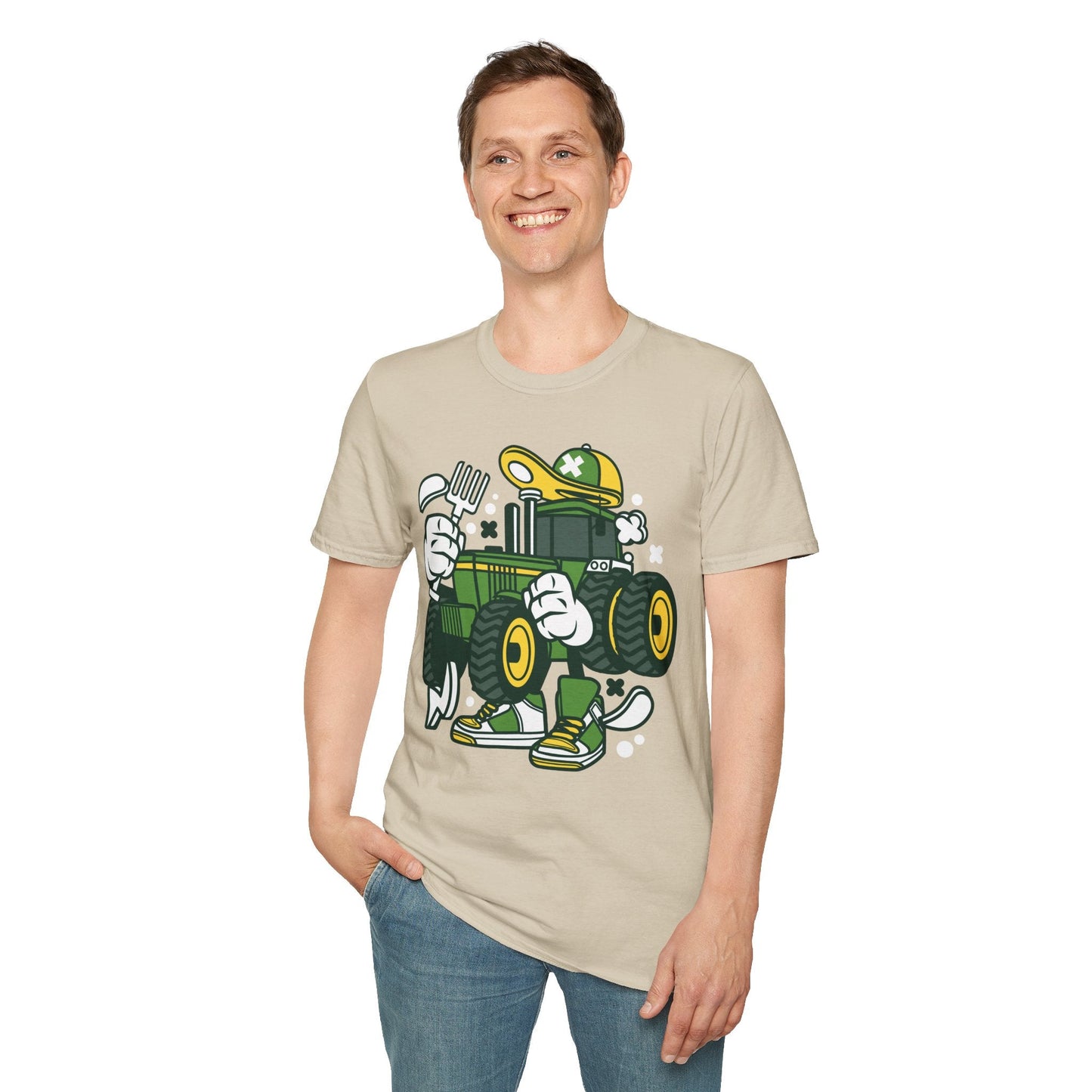 Cartoon T Shirt Animation Tee Funny Design Unisex Softstyle Cotton Shirt 64000 Comfort