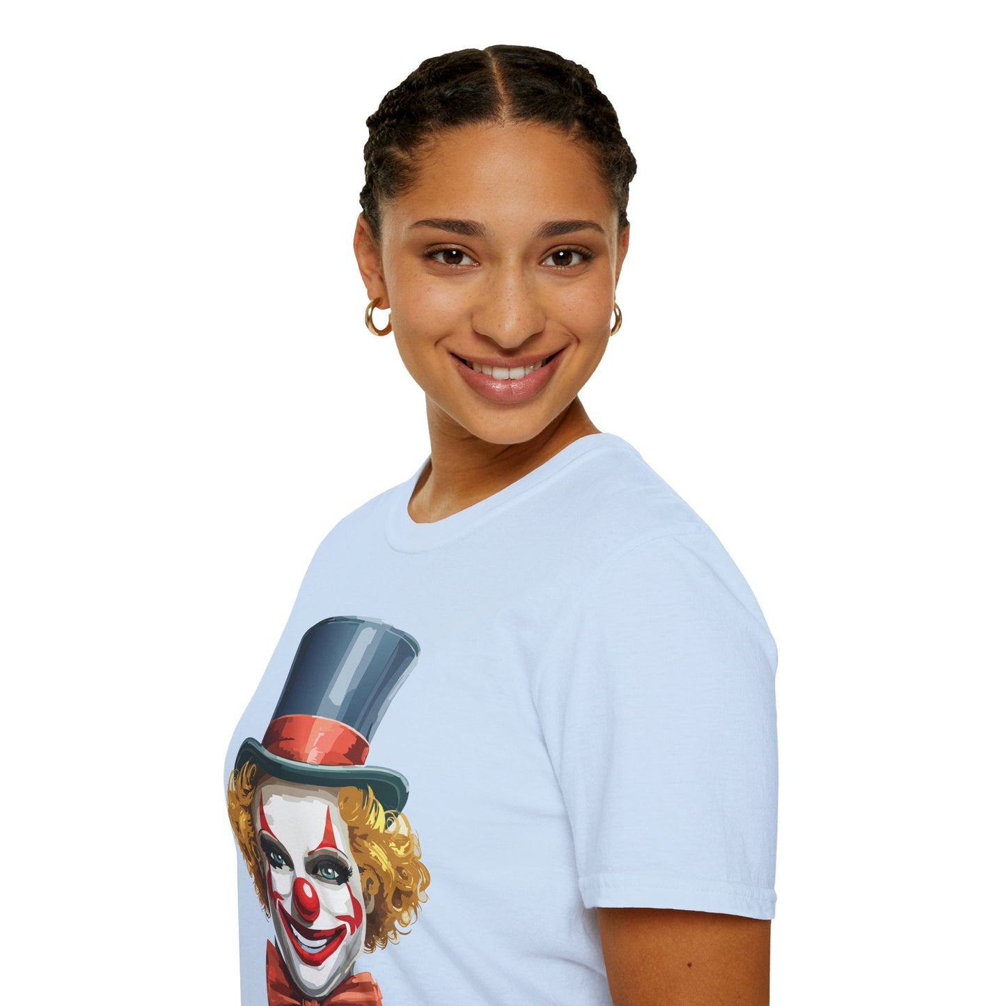 Clown Shirt T Shirt With Clown Funny Man Circus Shirt Scary Man Tee Unisex Gildan Softstyle 64000