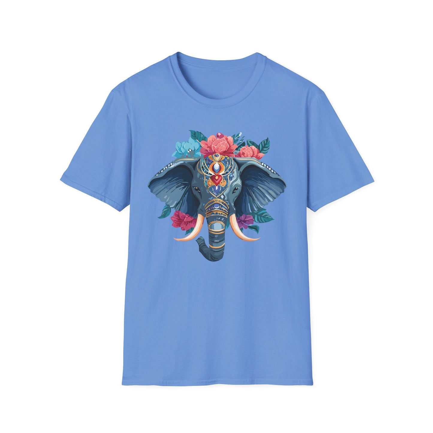 Elephant T Shirt Unisex Softstyle Tee Gildan 64000 100 Percent Ring Spun Cotton Fabric