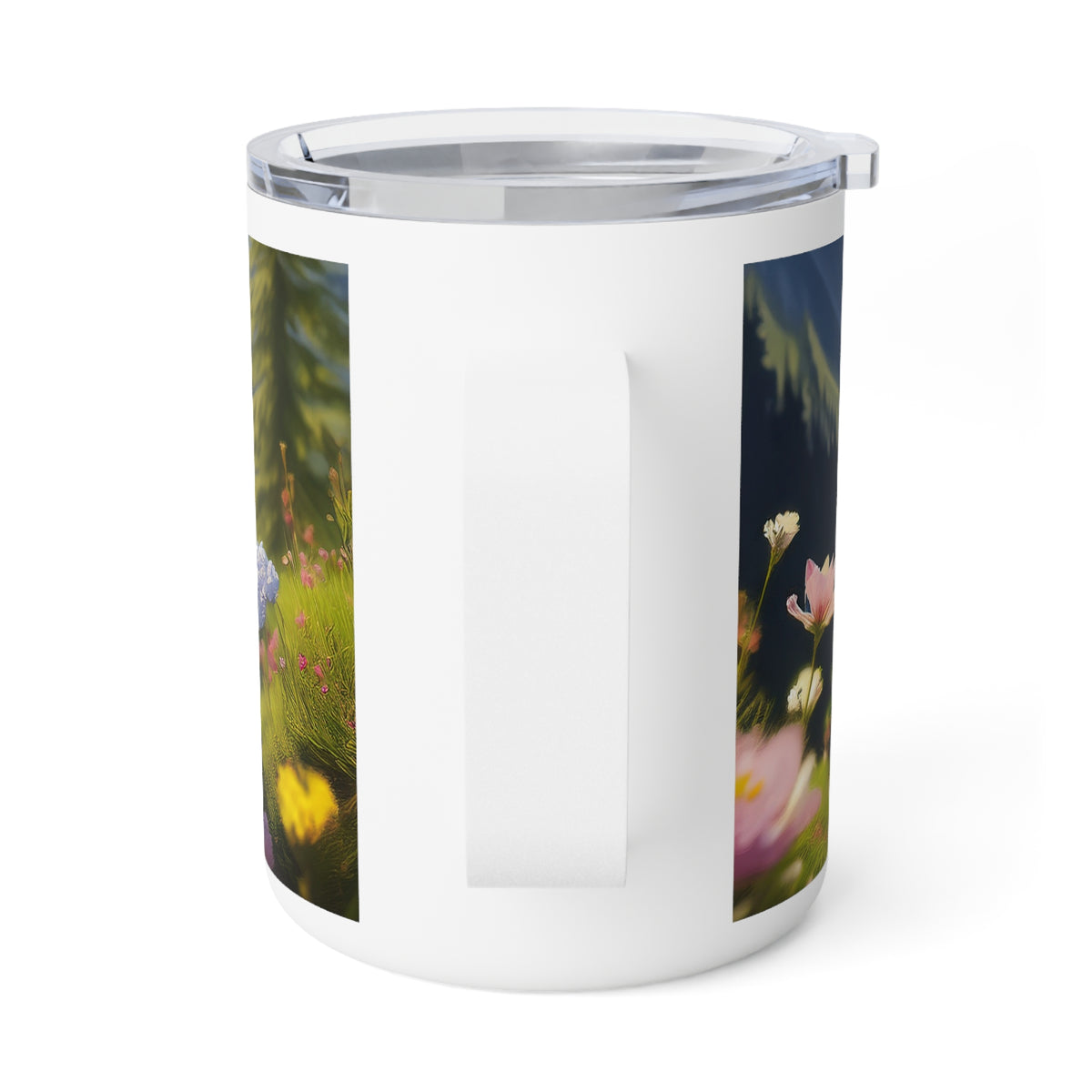 10 Art Design Insulated Coffee Mug Clear Lid 10oz Insulated Coffee Mug 10oz