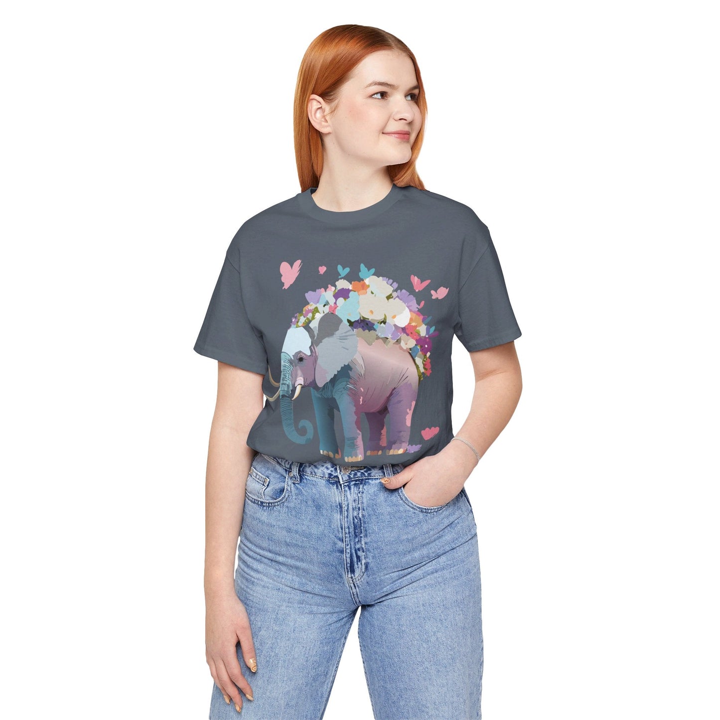 Elephant Shirt Graphic Tee Unisex Vintage Inspired Art Design By Adelpha Original Artwork