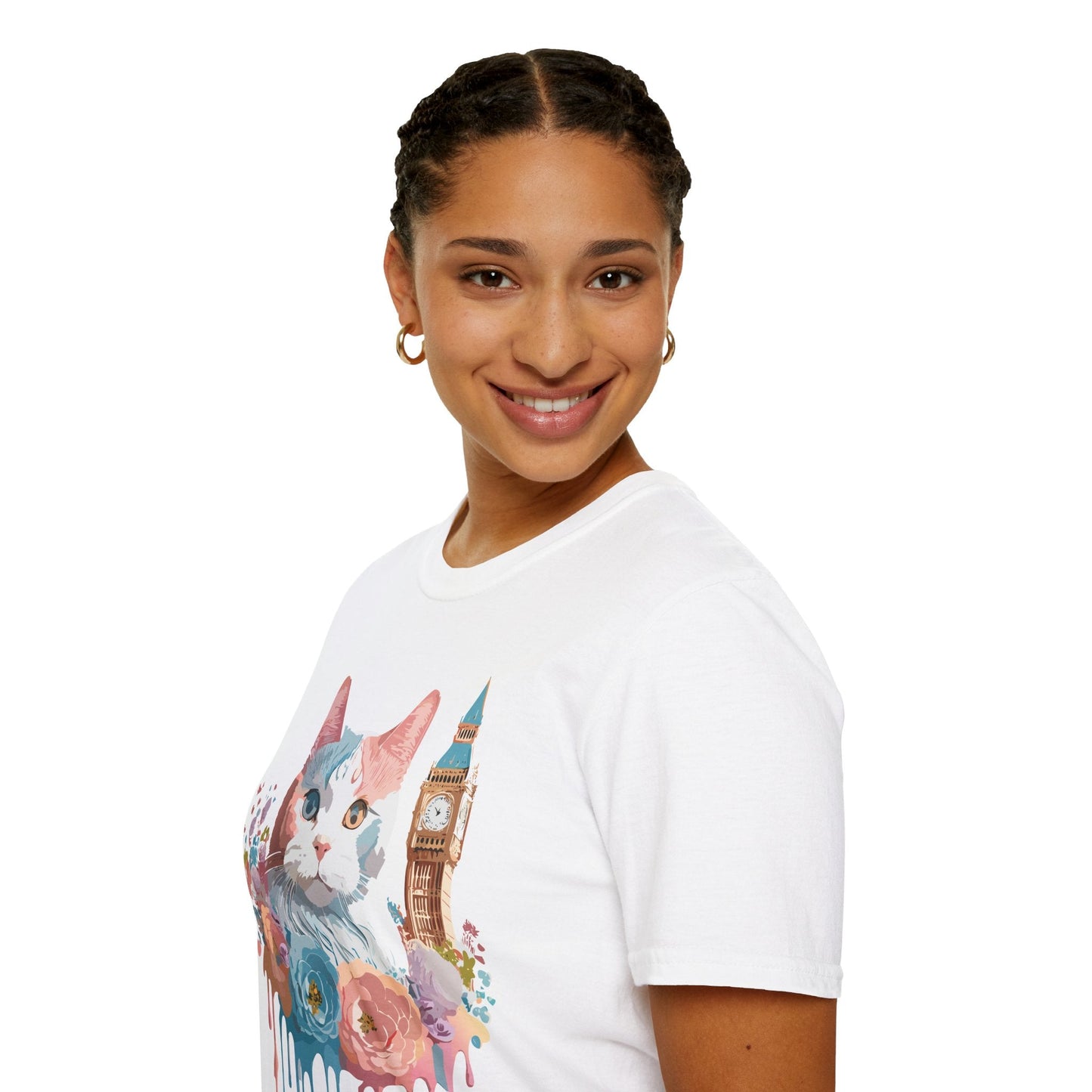Cat Shirt Unisex Tee Softstyle 64000 Gildan Ring Spun Cotton