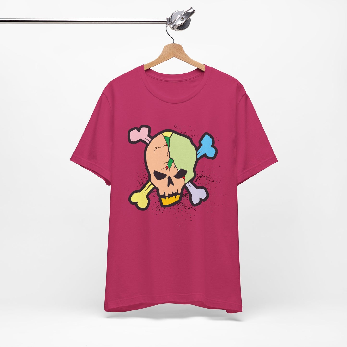 Multi Skull Graphic Design Tee, Skull Shirt, Vintage Tees, Art Design T-Shirt, Vintage Graphic Tee, Art Shirts with Skulls
