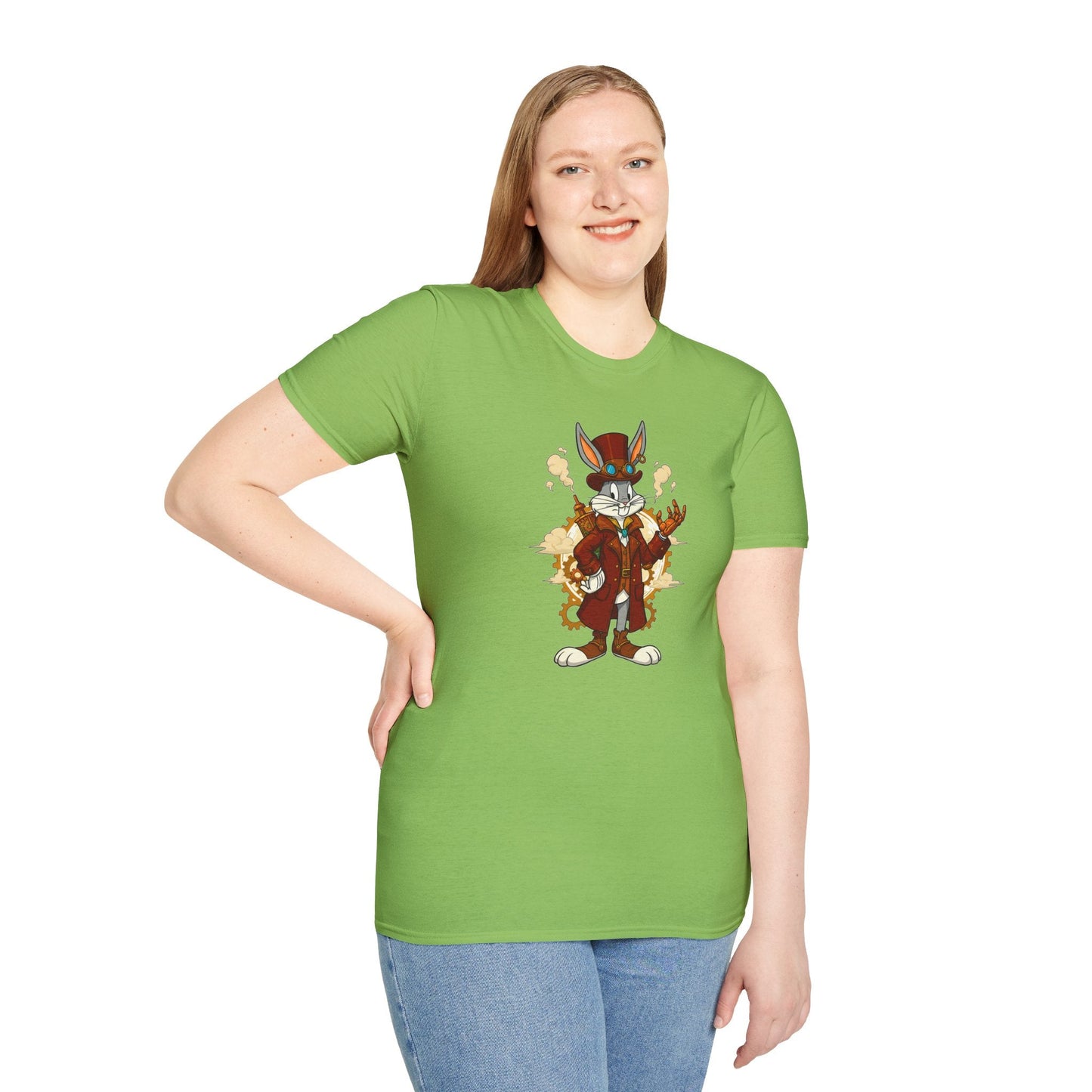 Cartoon Bunny Graphic Unisex Cotton Animal Animation Artwork Design Tee 36