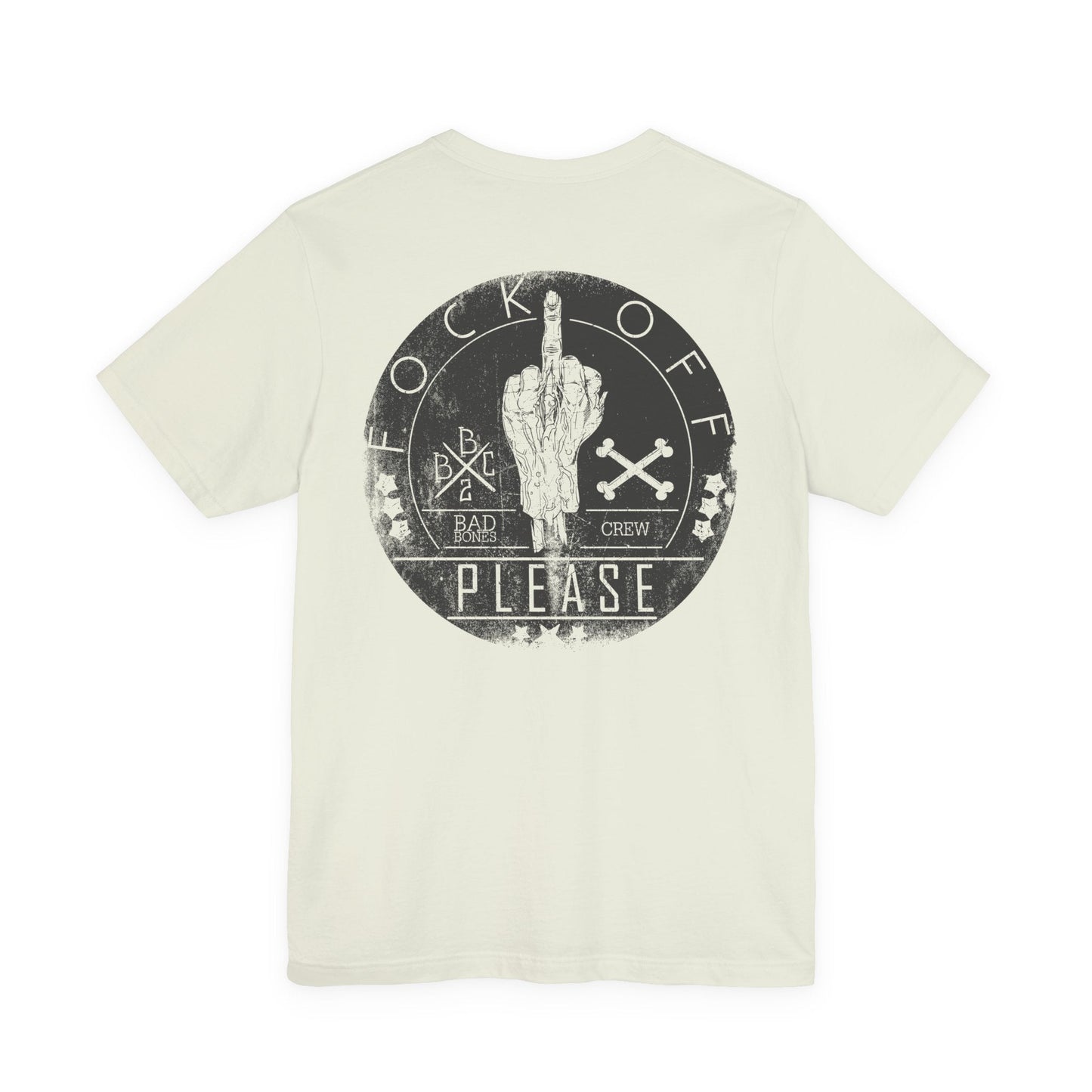 Middle Finger Skull Graphic Design Unisex Cotton T-Shirt A-11