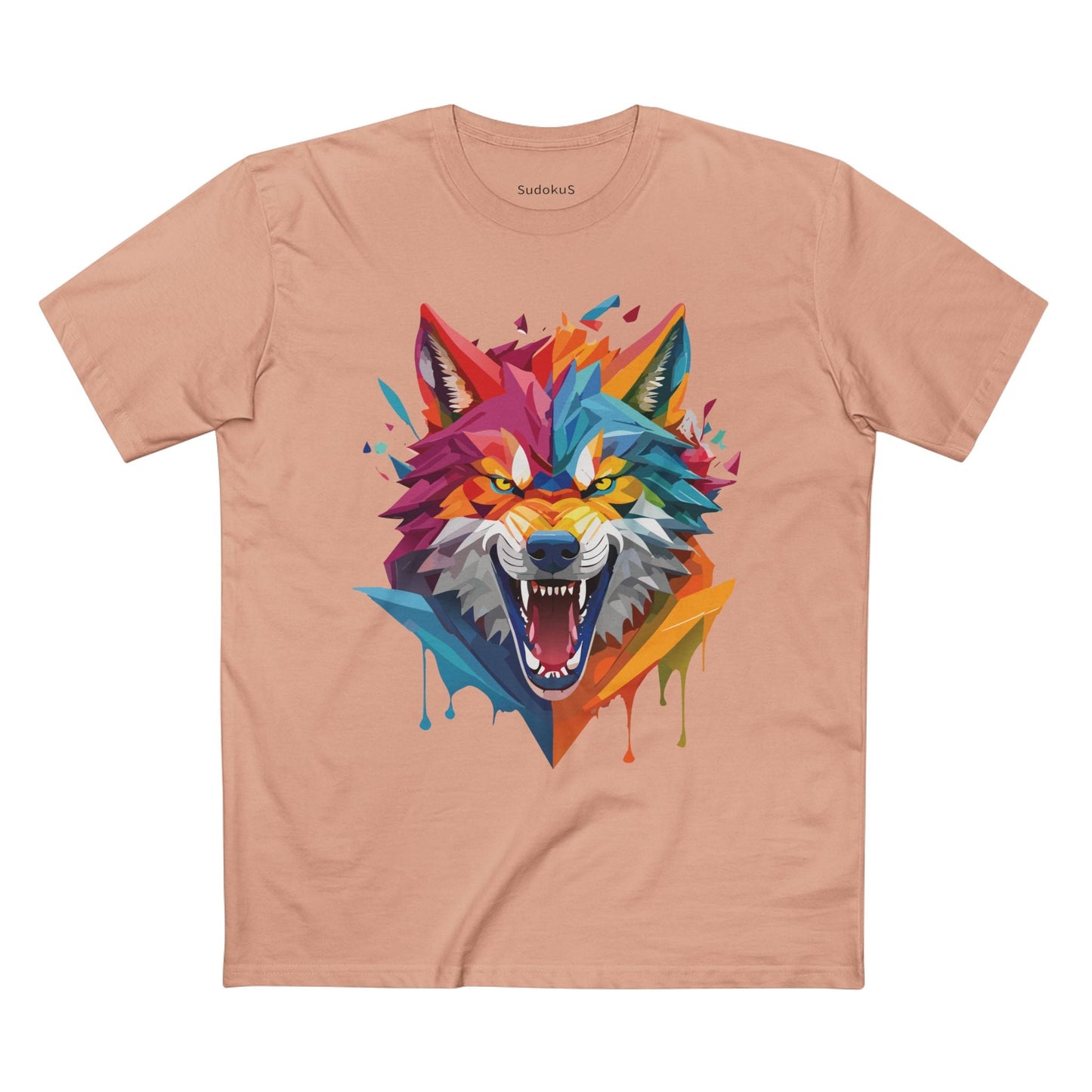 Wolf Graphic Unisex 100 Cotton Staple Tee with Animal Design Artwork 16