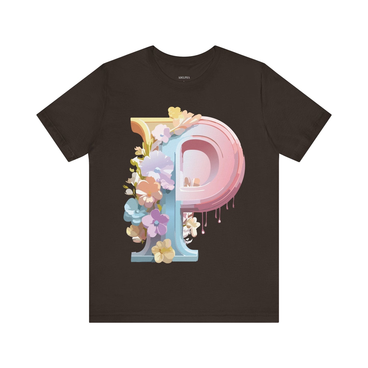 Letter P Shirt Graphic Tee Unisex Jersey Short Sleeve Adelpha Vintage Inspired Artwork