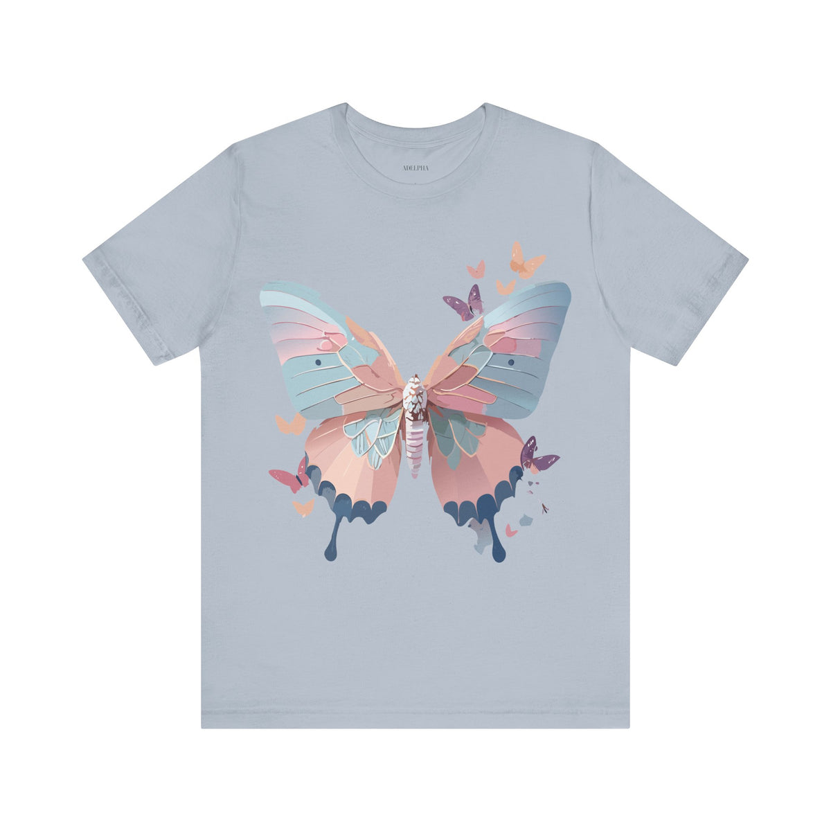 Butterfly Graphic Unisex Cotton Bella+Canvas Tee with Art Design n109