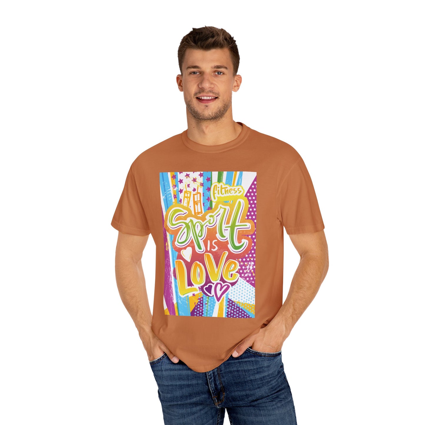 Unisex T-shirt with sports art design