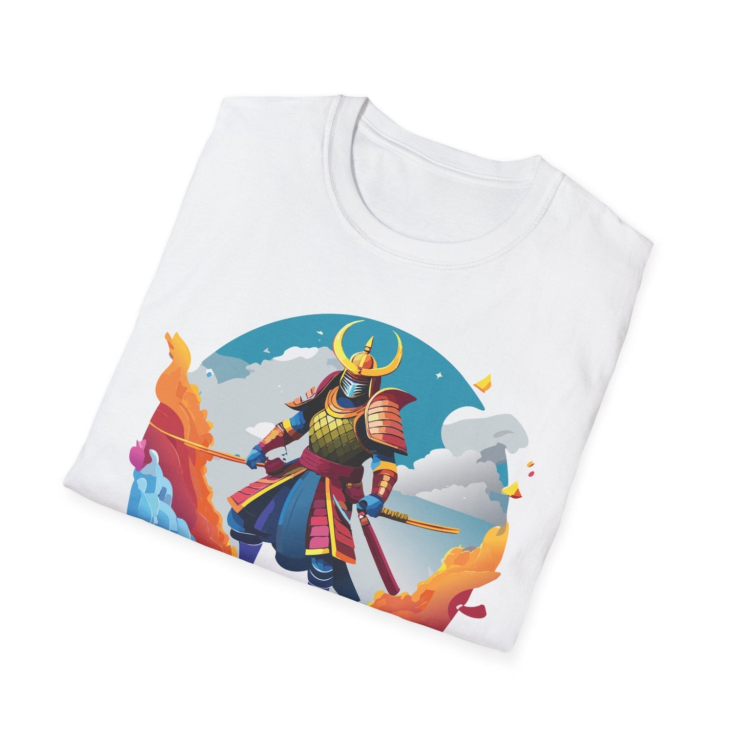 Samurai Shirt Unisex Gildan Softstyle 64000 Tee 100 Percent Ring Spun Cotton Lightweight
