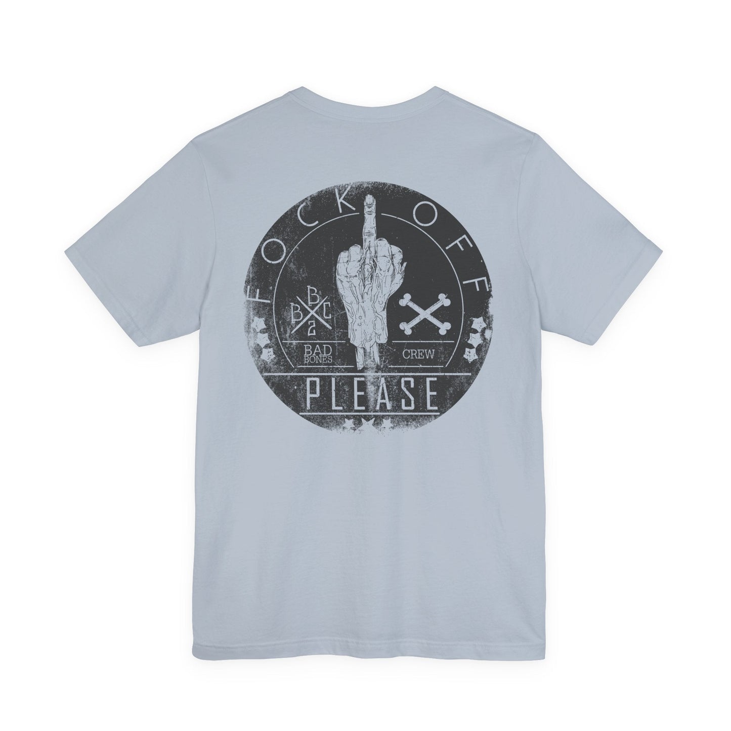 Middle Finger Skull Graphic Design Unisex Cotton T-Shirt A-11