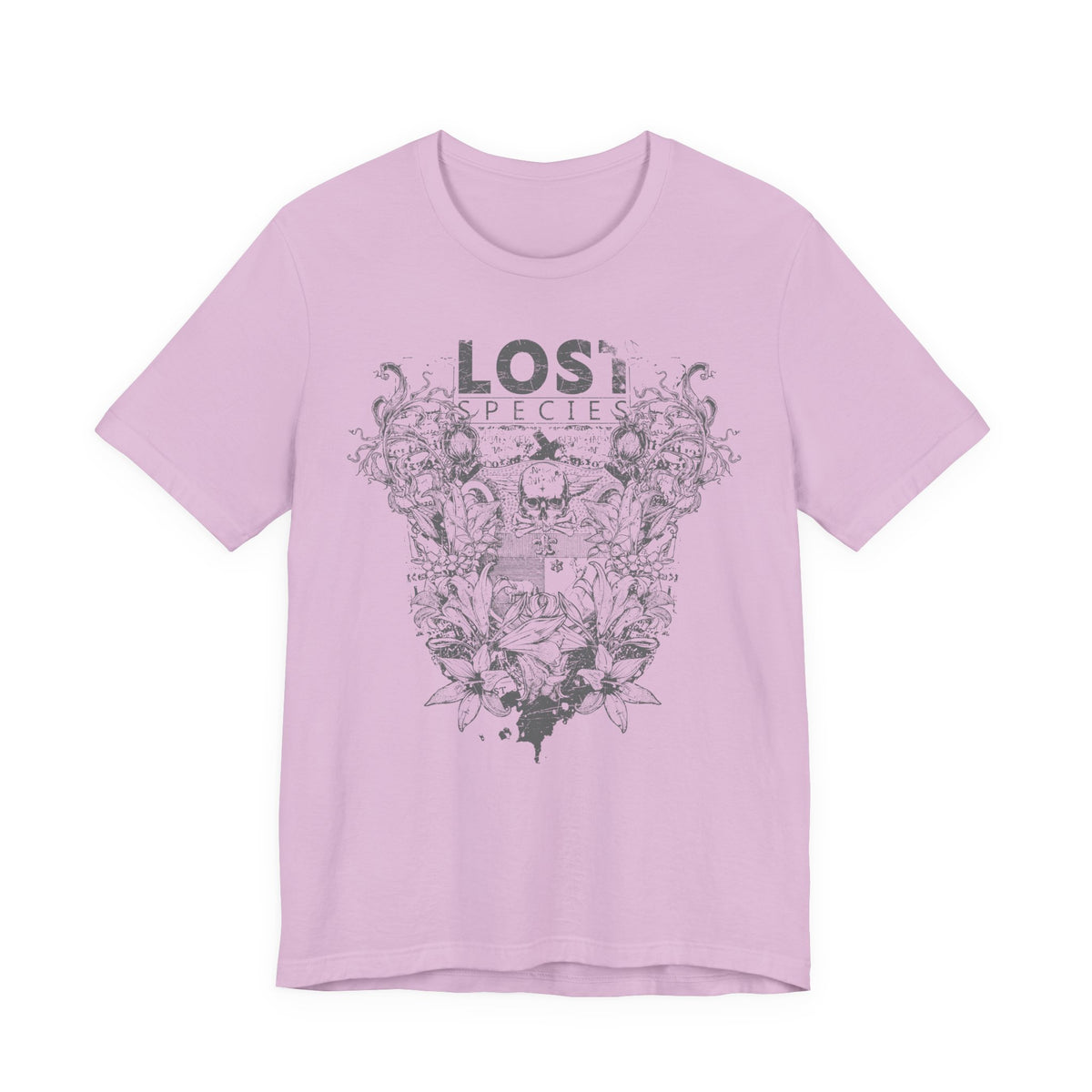 Lost Species Tee Floral Wildlife Illustration Rock Band T-Shirt A-7