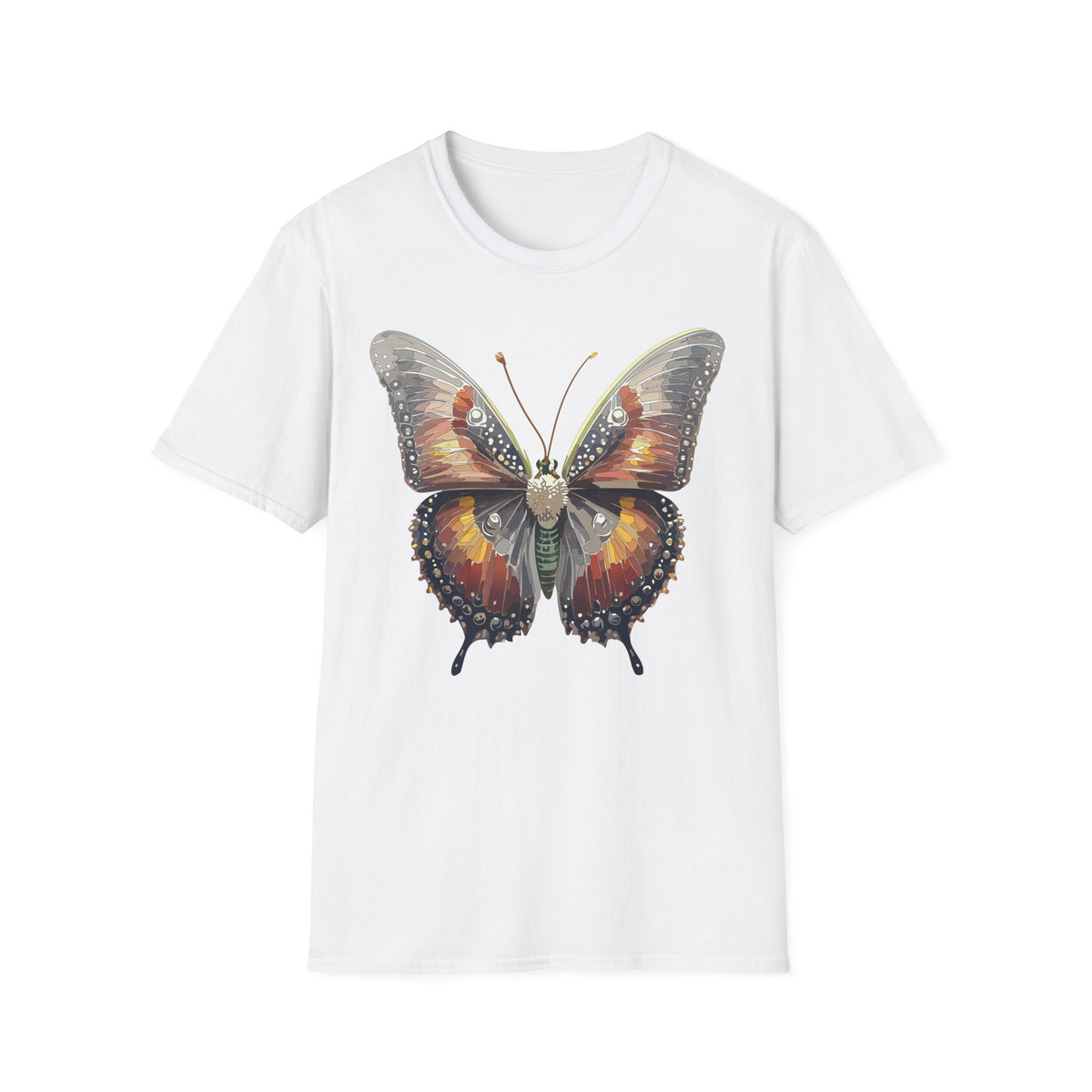 Butterfly Graphic T-Shirt — Vintage Orange Monarch Graphic Tee Unisex 100 Cotton Gildan T-Shirt