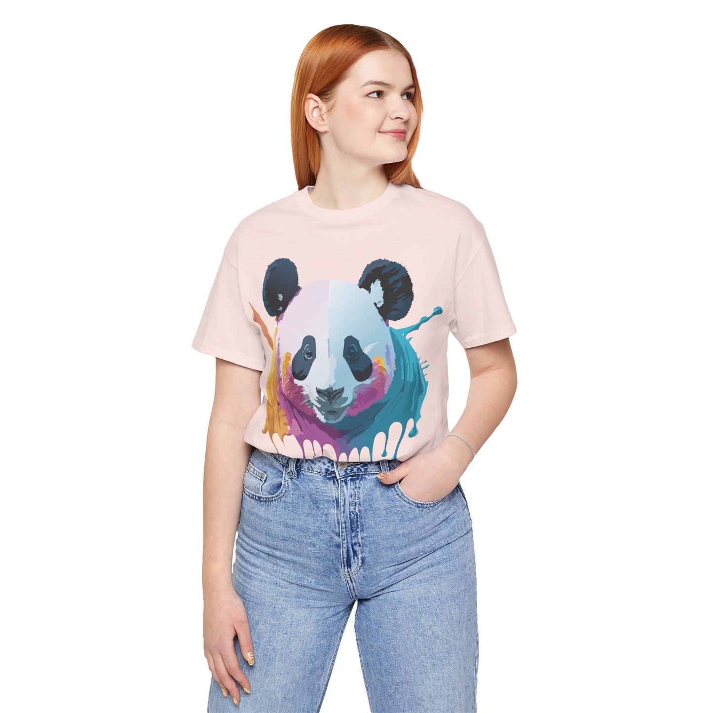 Panda Shirt Unisex Graphic Tee Vintage Inspired Artwork By Adelpha Jersey Short Sleeve