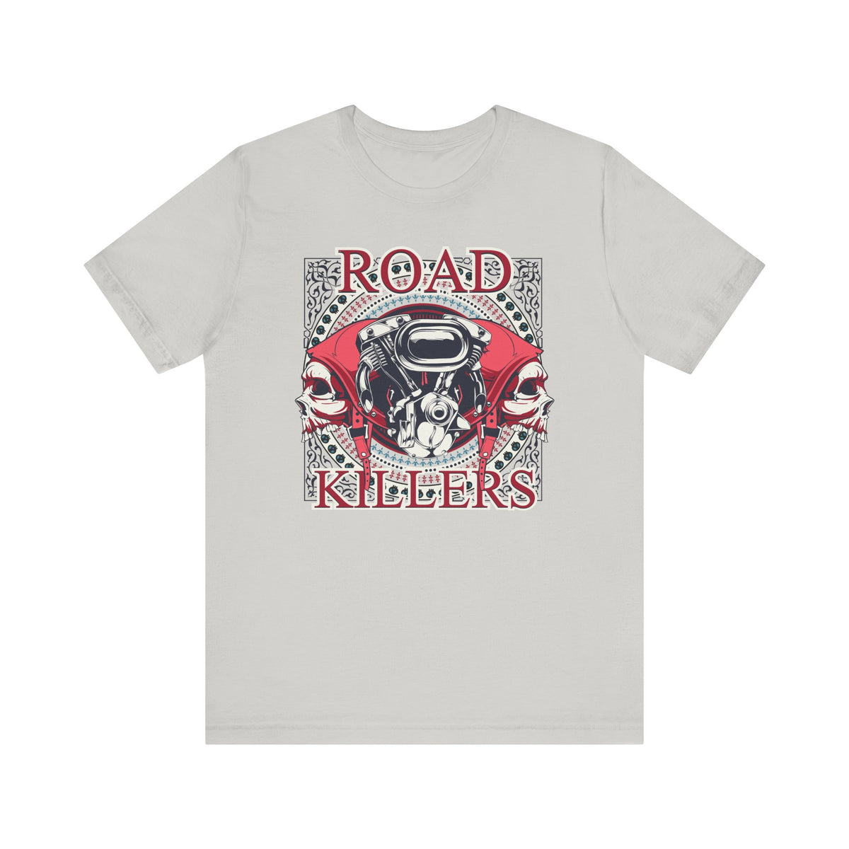Dark Road Motorcycle Helmet Skull Tee Biker graphic Unisex Cotton t-shirt G-1