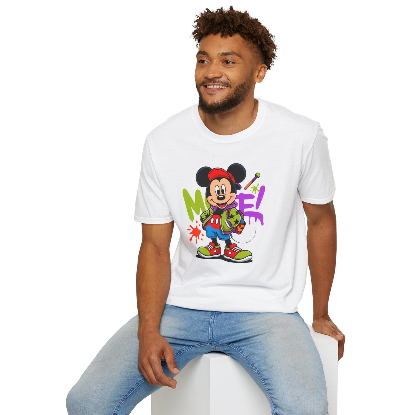 Unisex Cartoon T Shirt with Animation Design Funny Animals Tee Gildan Softstyle 64000