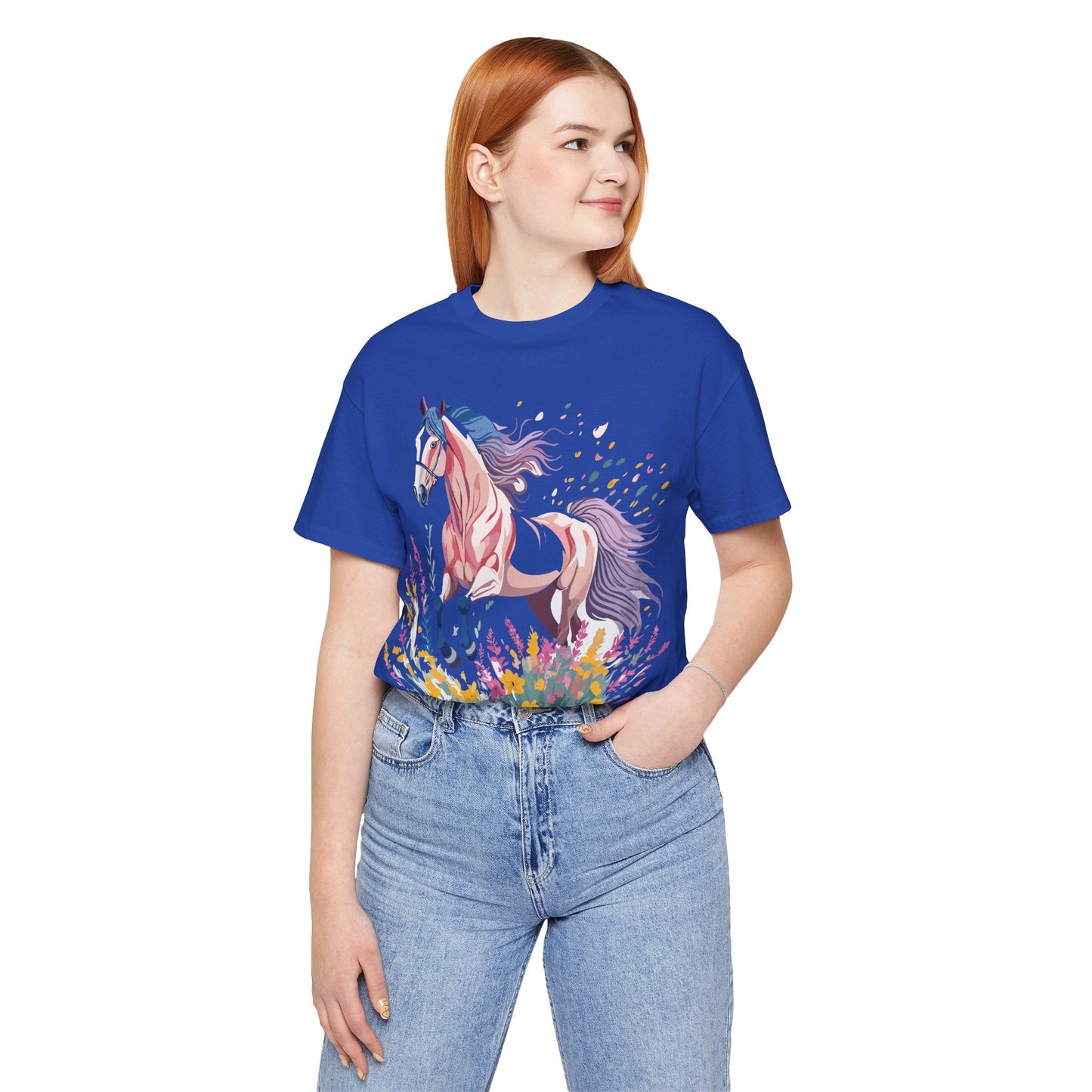 Horse Graphic Tee Unisex Short Sleeve Jersey Shirt Adelpha Vintage Inspired Art Collection