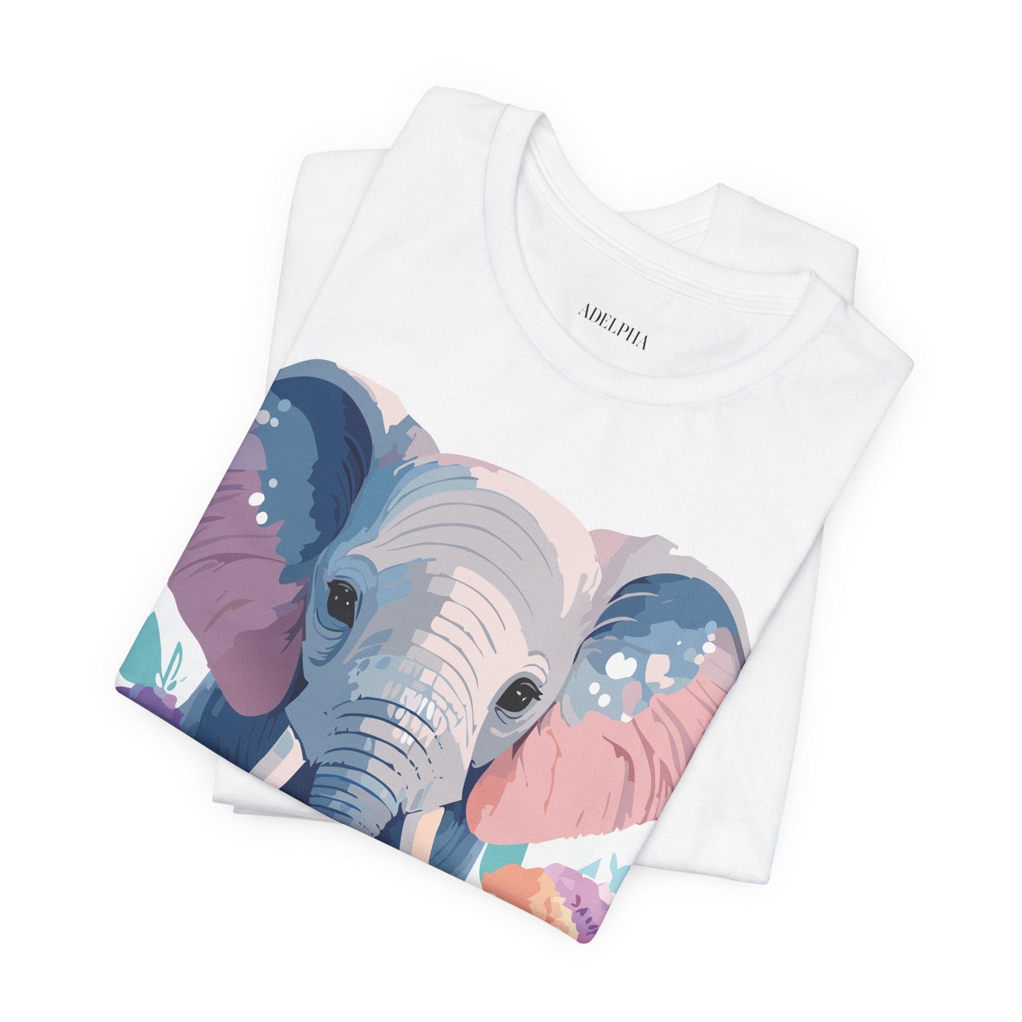 Elephant Graphic T Shirt Unisex Vintage Art Design Tee by Adelpha Short Sleeve Premium