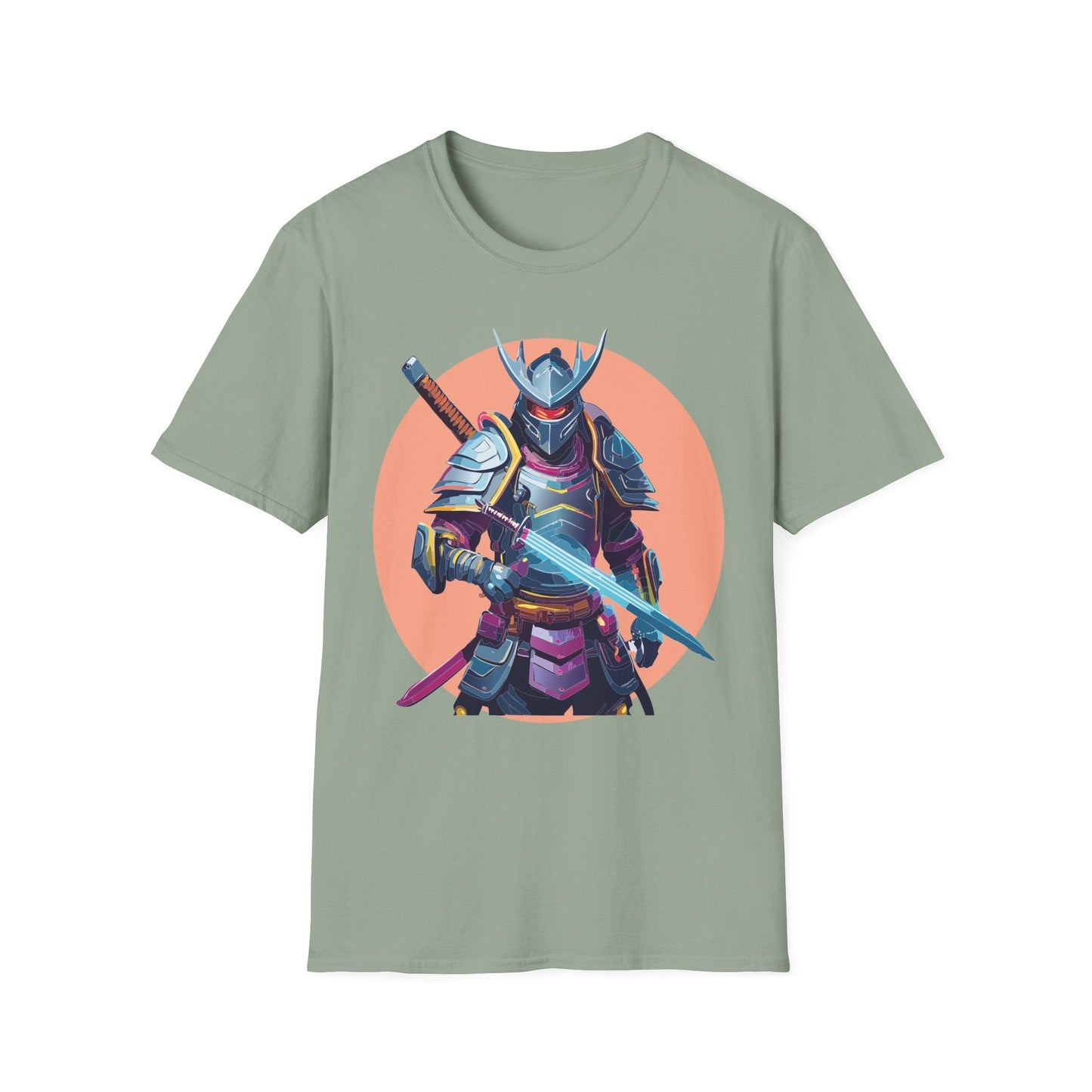 Samurai Shirt Unisex Tee Gildan Softstyle 64000 One Hundred Percent Ring Spun Cotton Comfort