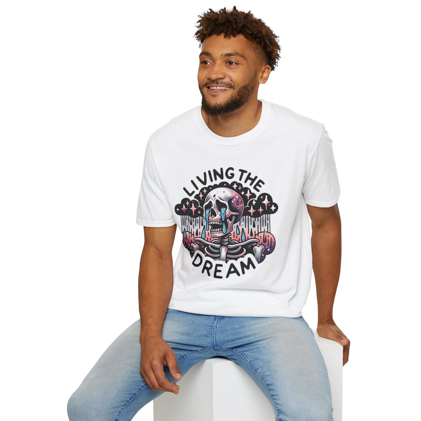 Unisex Skull Shirt Skeleton Design Gildan Softstyle 64000 Short Sleeve T Shirt For Everyday Comfort