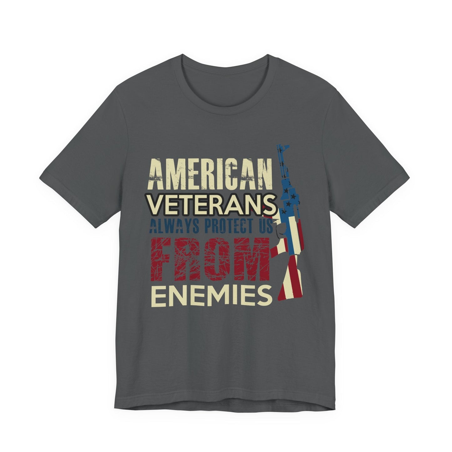 Army Veteran Patriotic Graphic Design Unisex Cotton T-Shirt v44