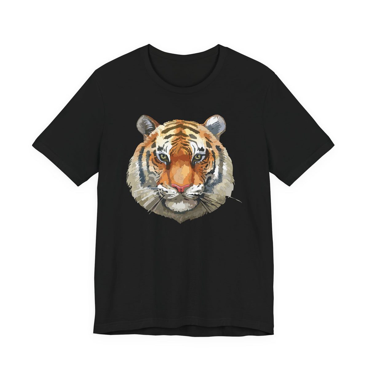 Wild Tiger Face Graphic T-Shirt Unisex Cotton Animal Design Wildlife Tee 1