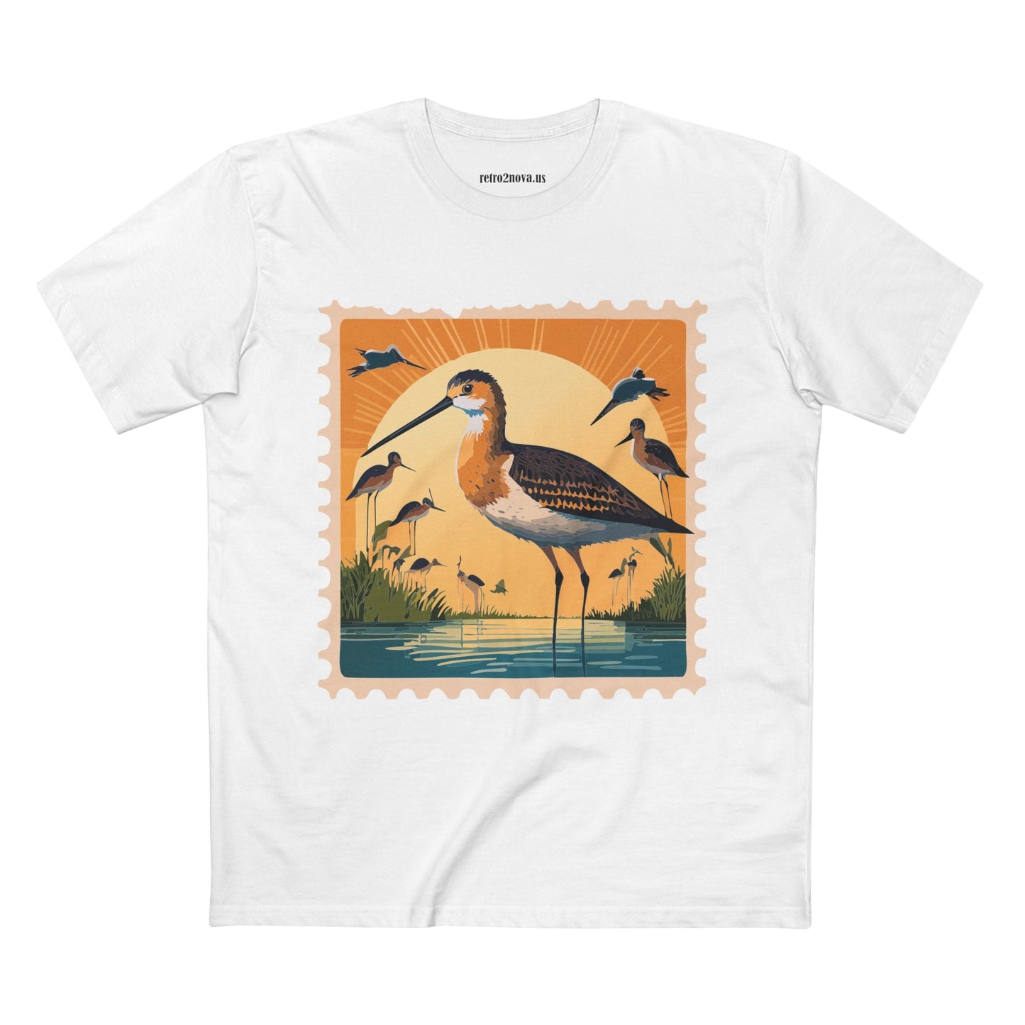Postage Stamp Shirt Unisex Premium Cotton Tee With Original Art Design Retro2Nova PS 25